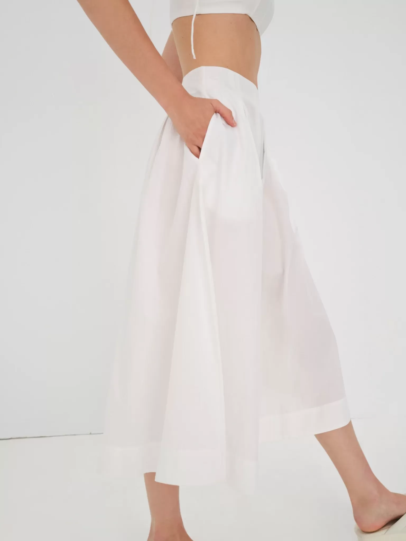 Sale For Love & Lemons Alexis Midi Skirt White