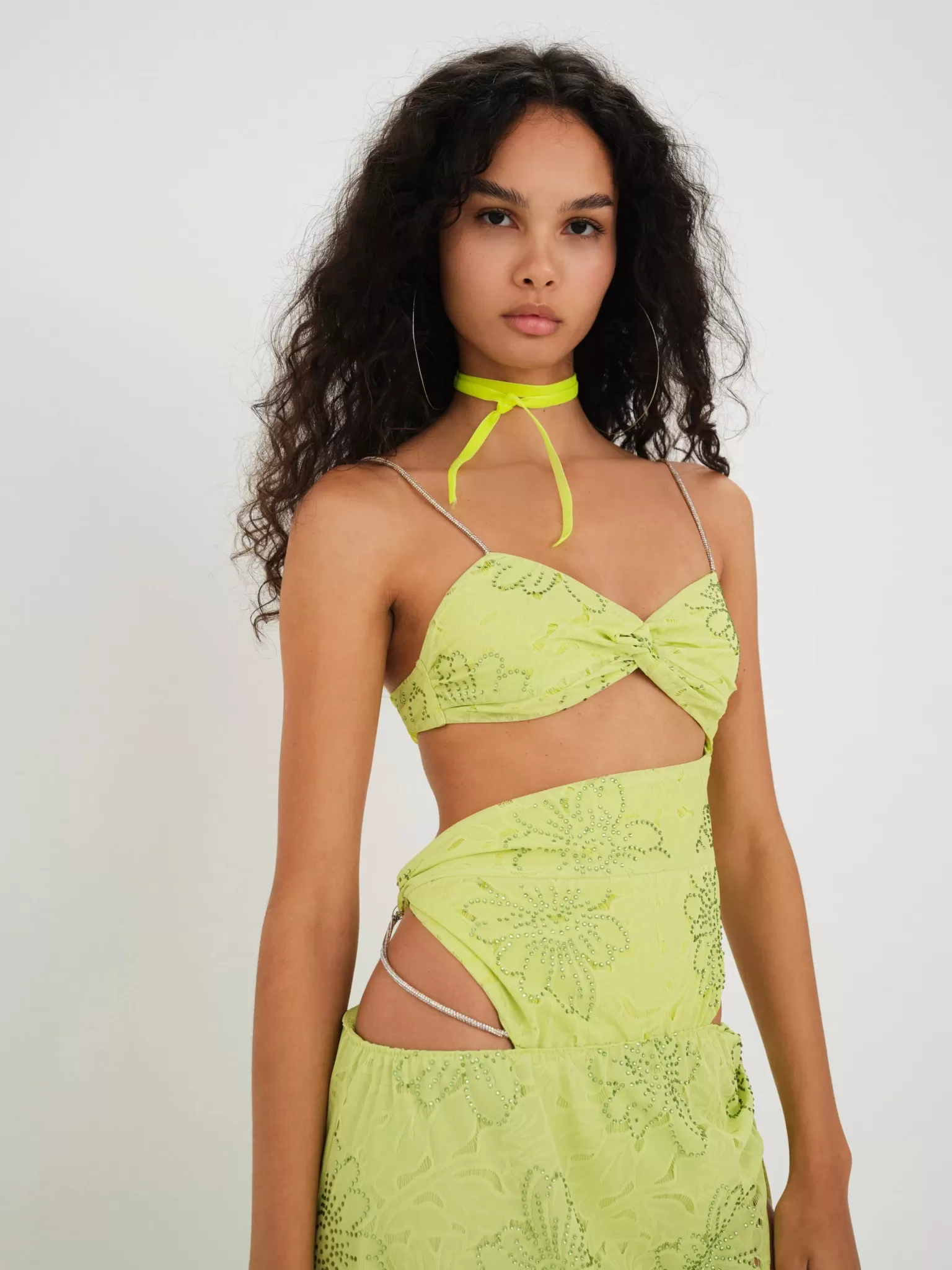 Online For Love & Lemons Anna Maxi Dress Green