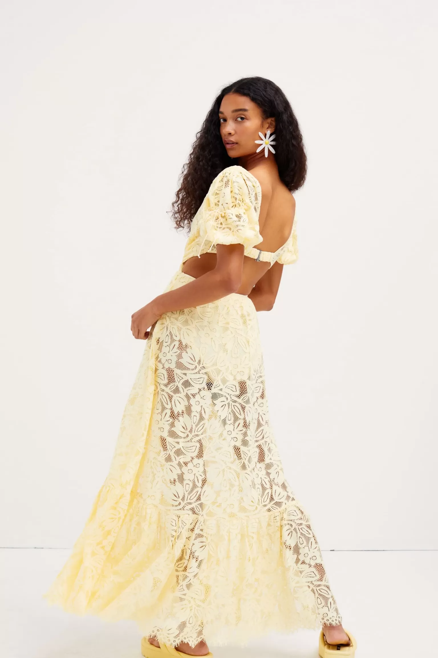 Best Sale For Love & Lemons Bea Maxi Dress Yellow