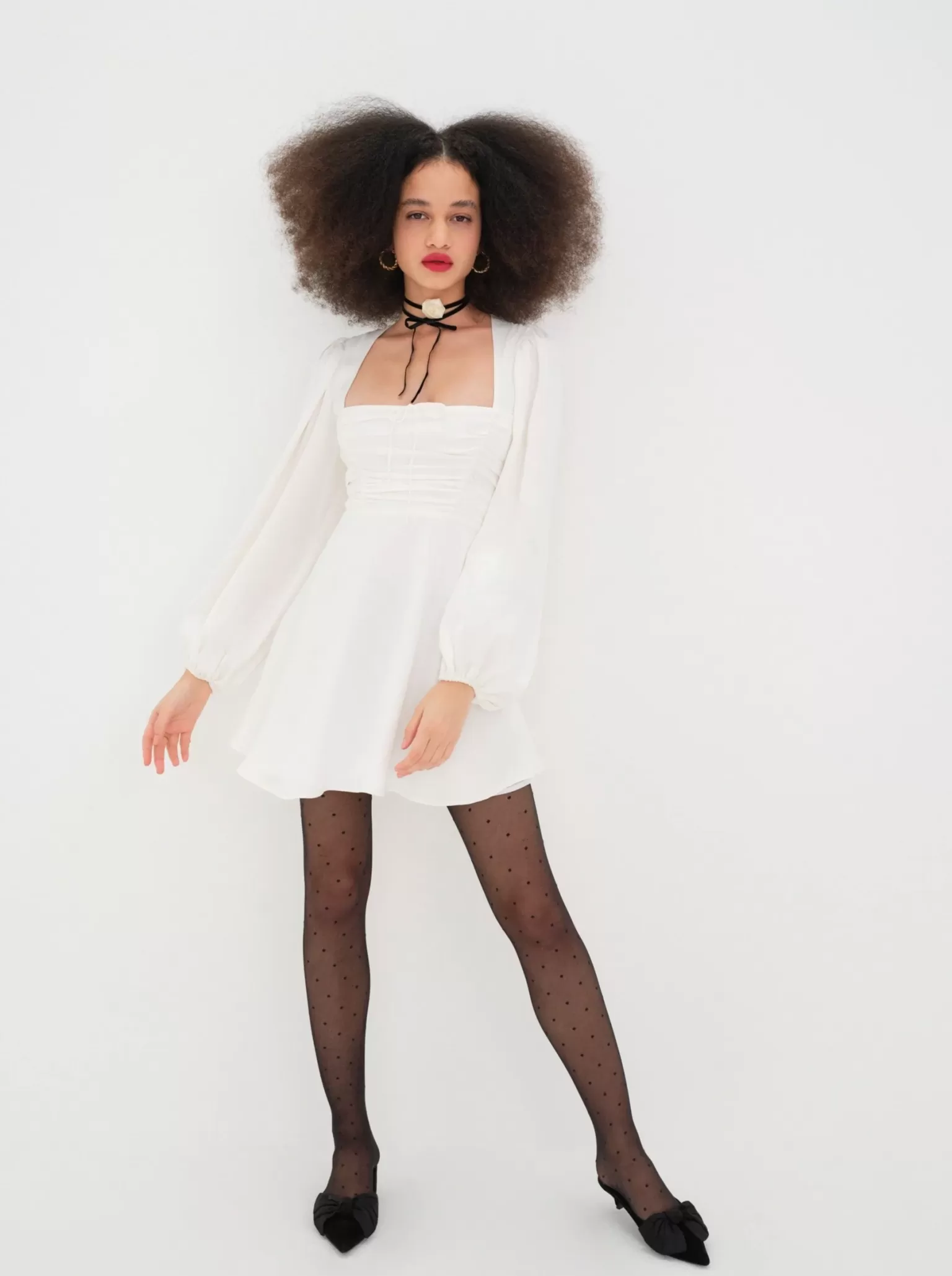 Outlet For Love & Lemons Beatrice Mini Dress Ivory