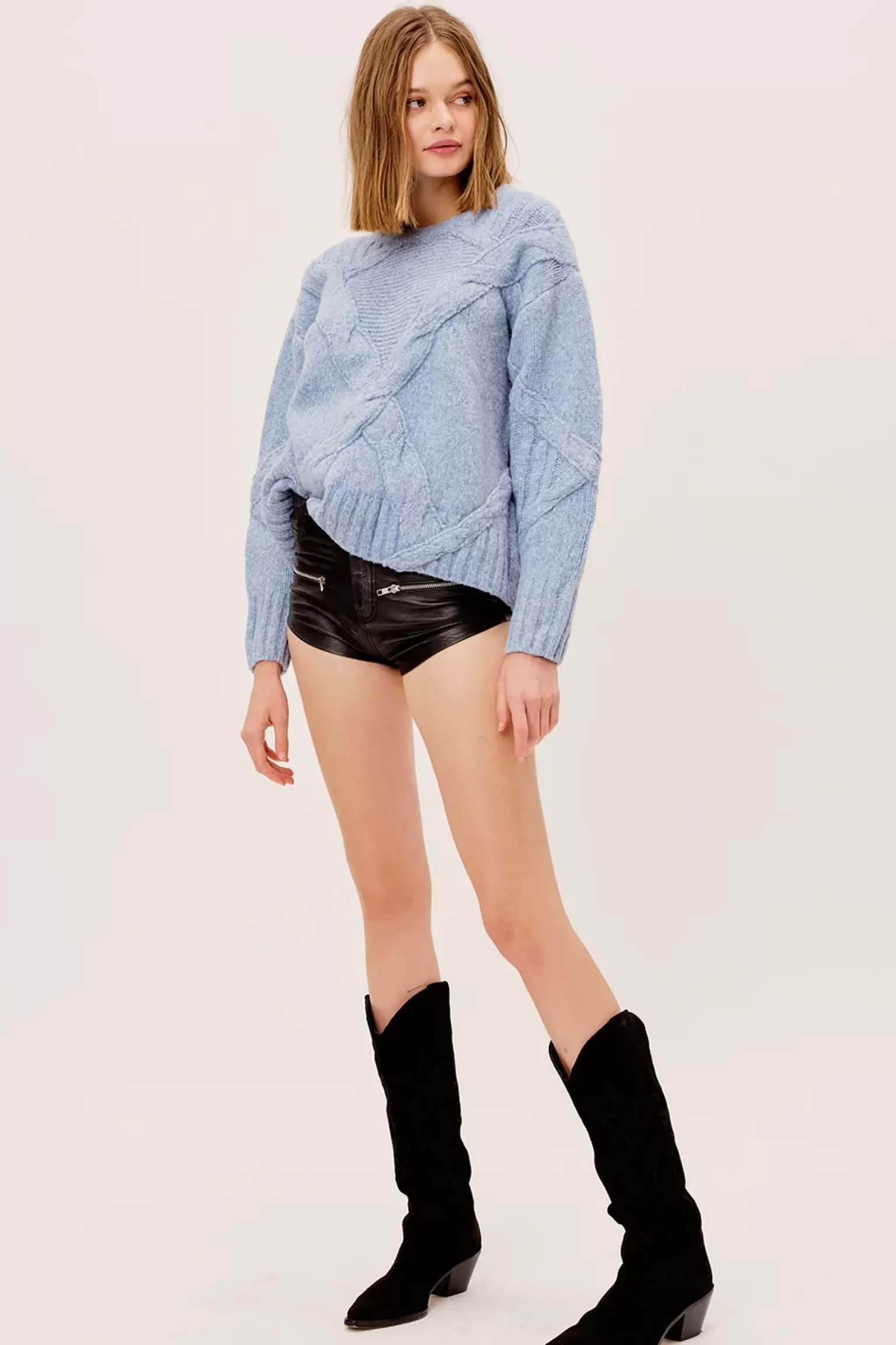 Cheap For Love & Lemons Carly Sweater Blue