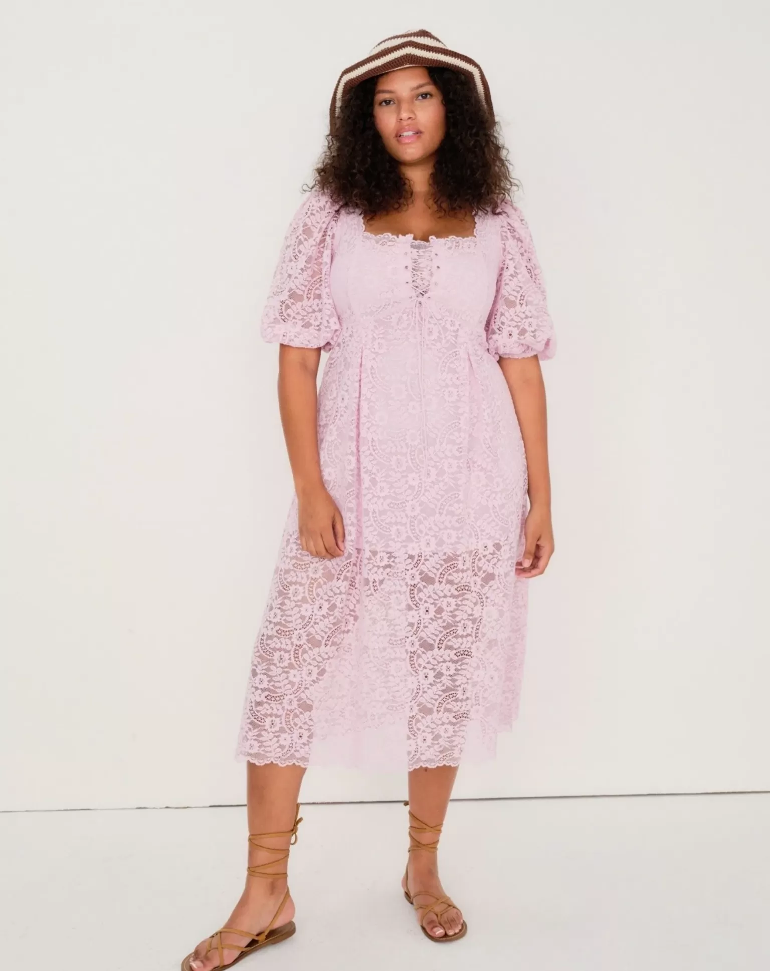 Best For Love & Lemons Carmela Midi Dress Purple