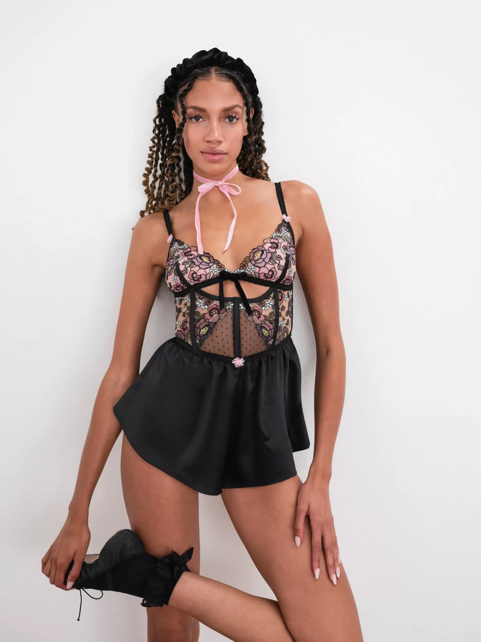 Outlet For Love & Lemons Clara Romper Black