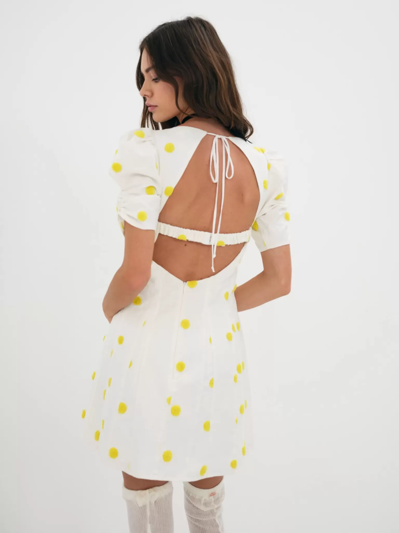 Clearance For Love & Lemons Claude Mini Dress White