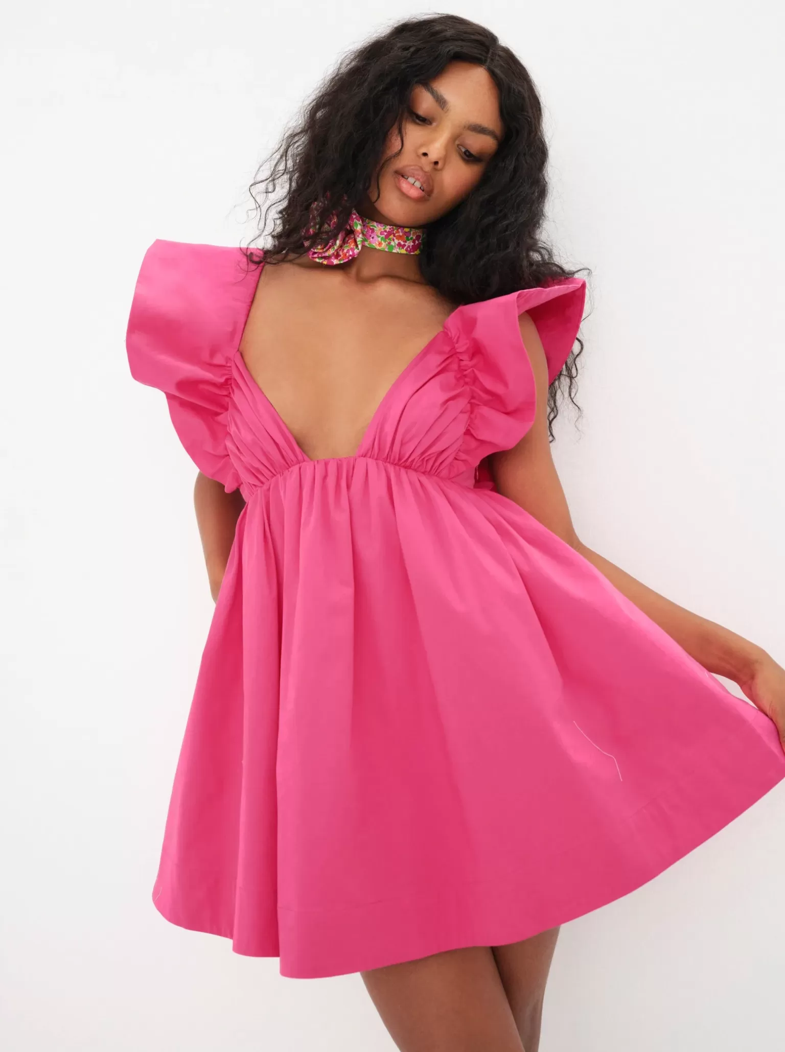 Sale For Love & Lemons Clementine Mini Dress Pink