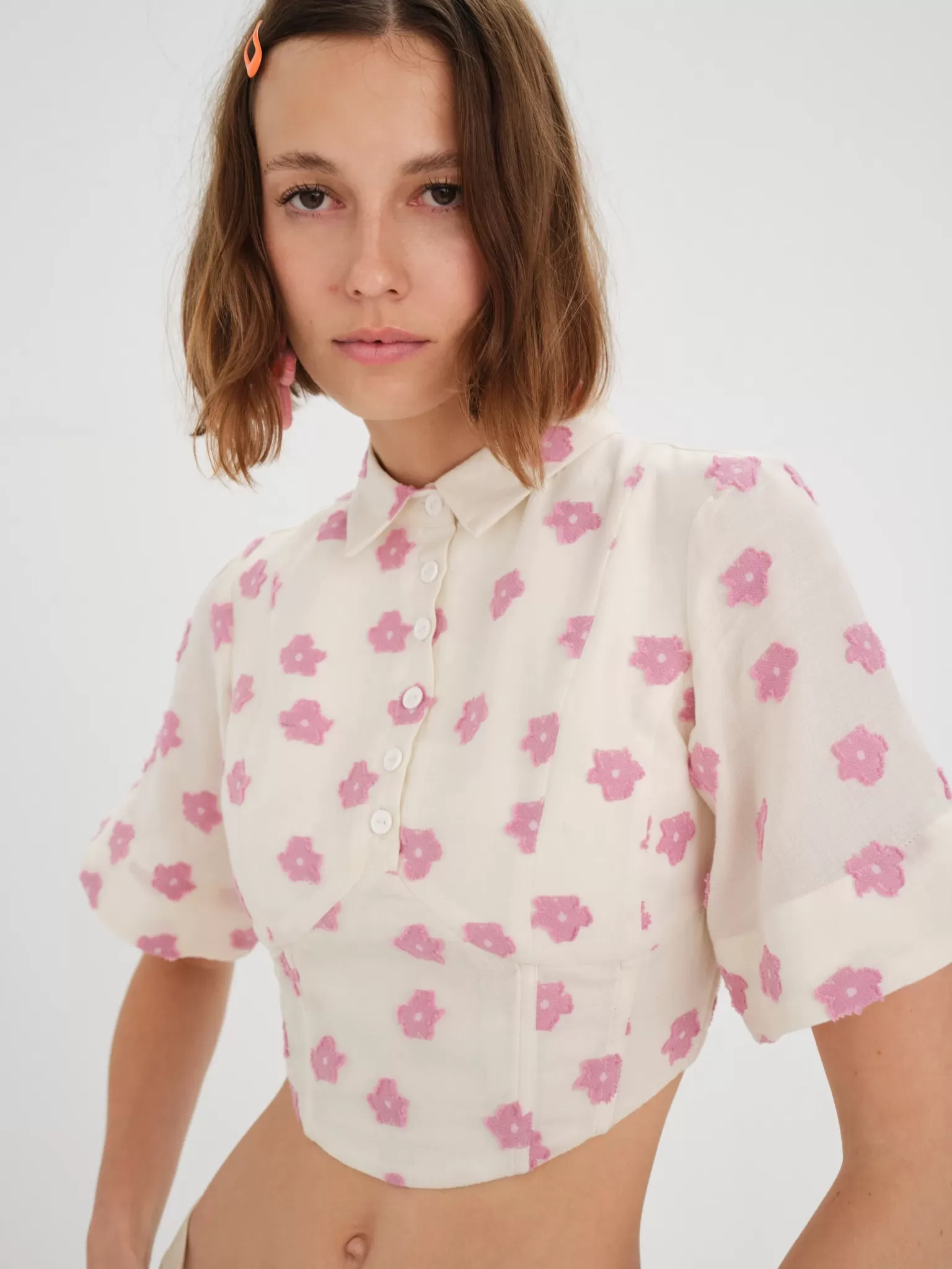 New For Love & Lemons Clover Top Pink