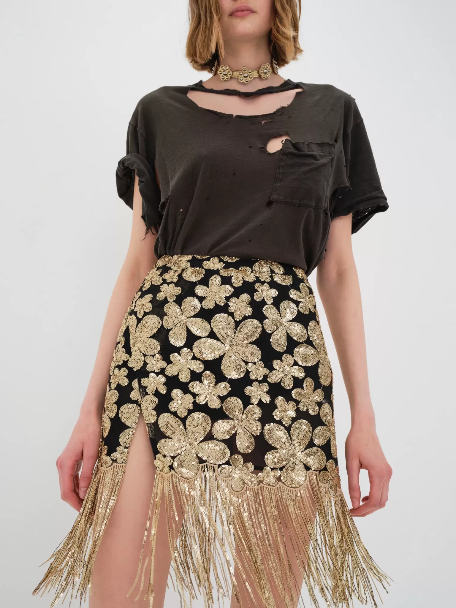 Discount For Love & Lemons Colette Mini Skirt Black