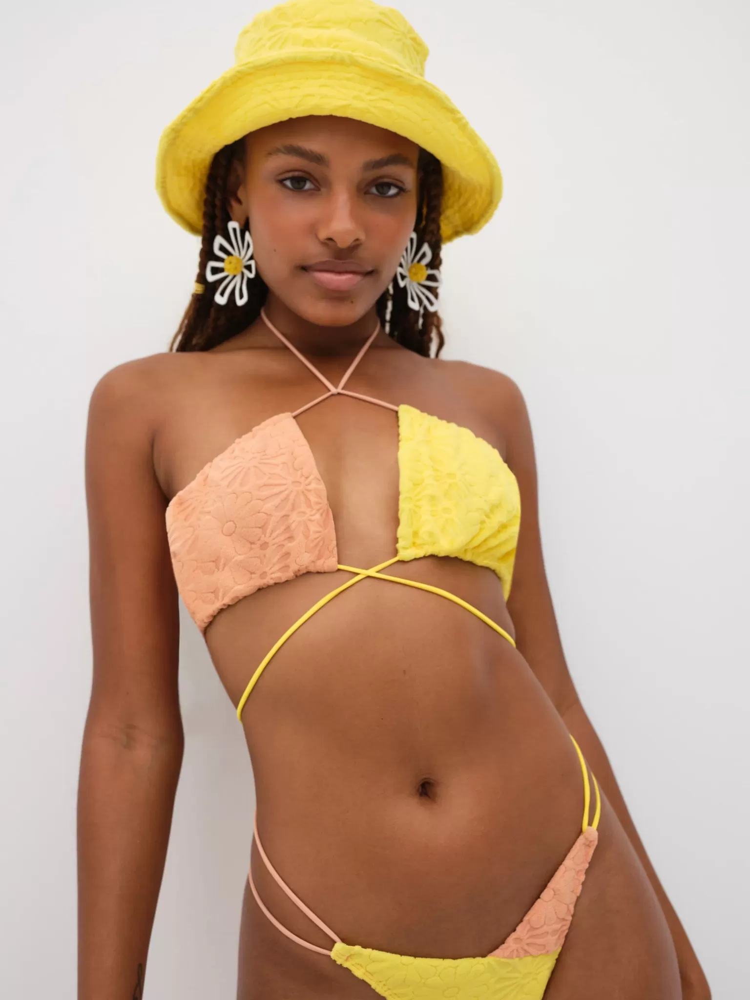 Sale For Love & Lemons Coraline Swim Top Yellow