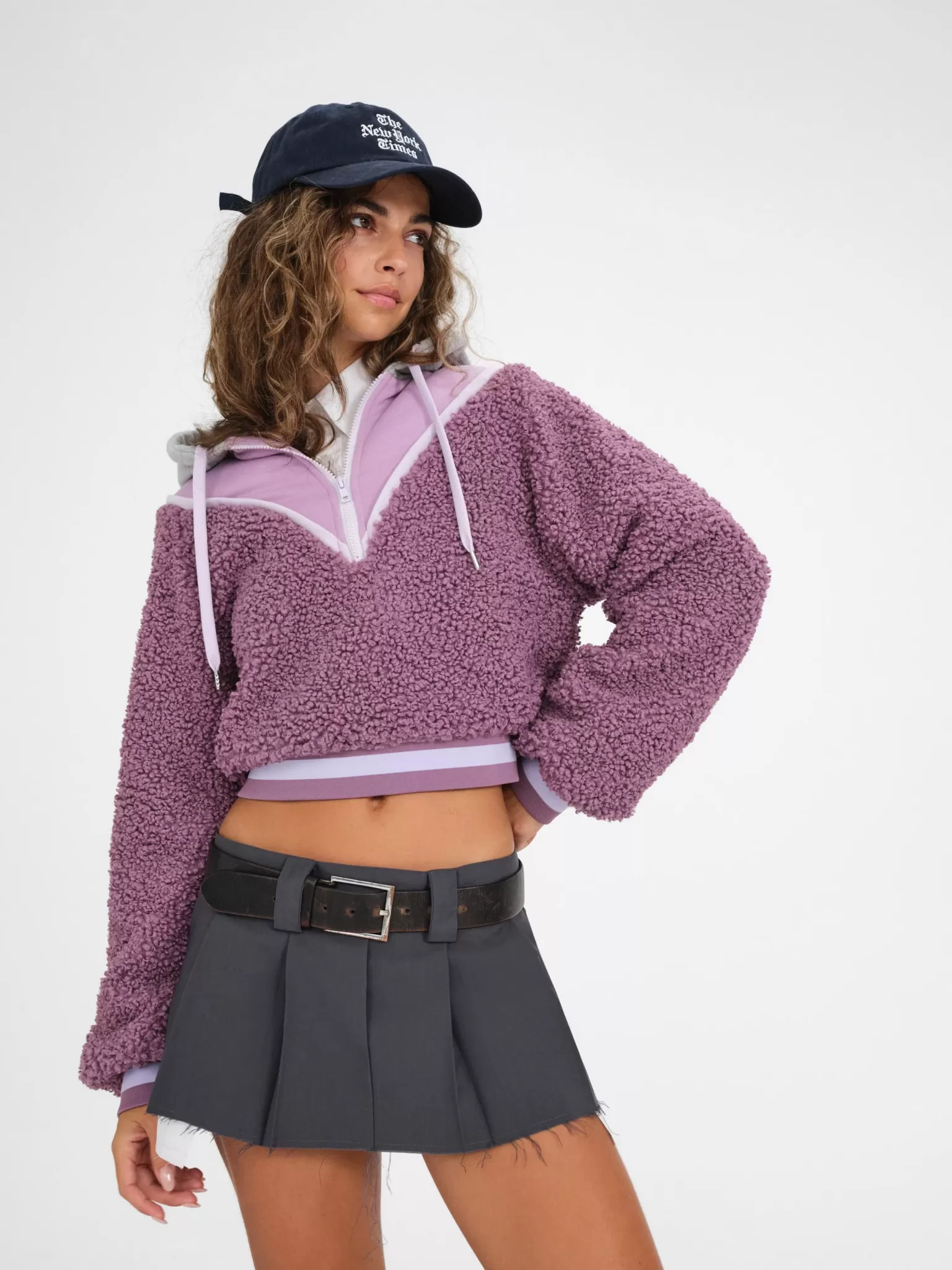 Best For Love & Lemons Cozy Cropped Pullover Purple