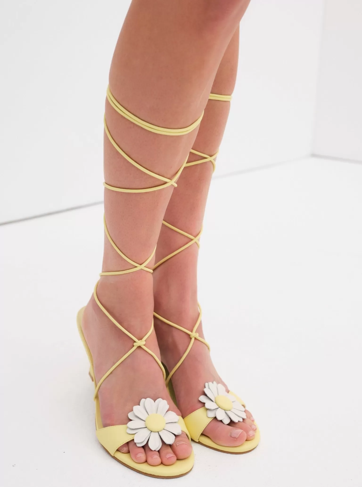 Flash Sale For Love & Lemons Daizy Heels Yellow