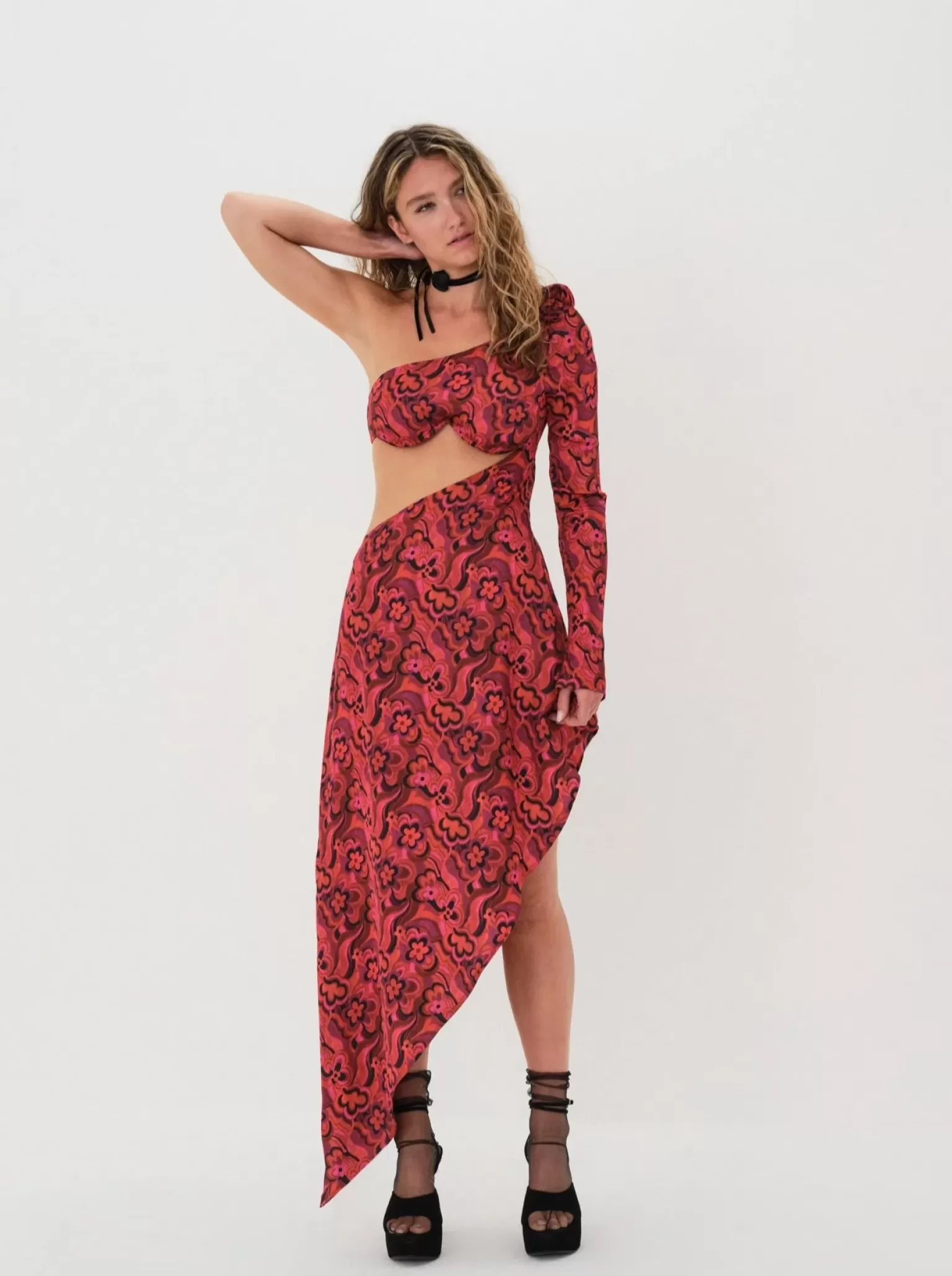 Cheap For Love & Lemons Davina Maxi Dress Red