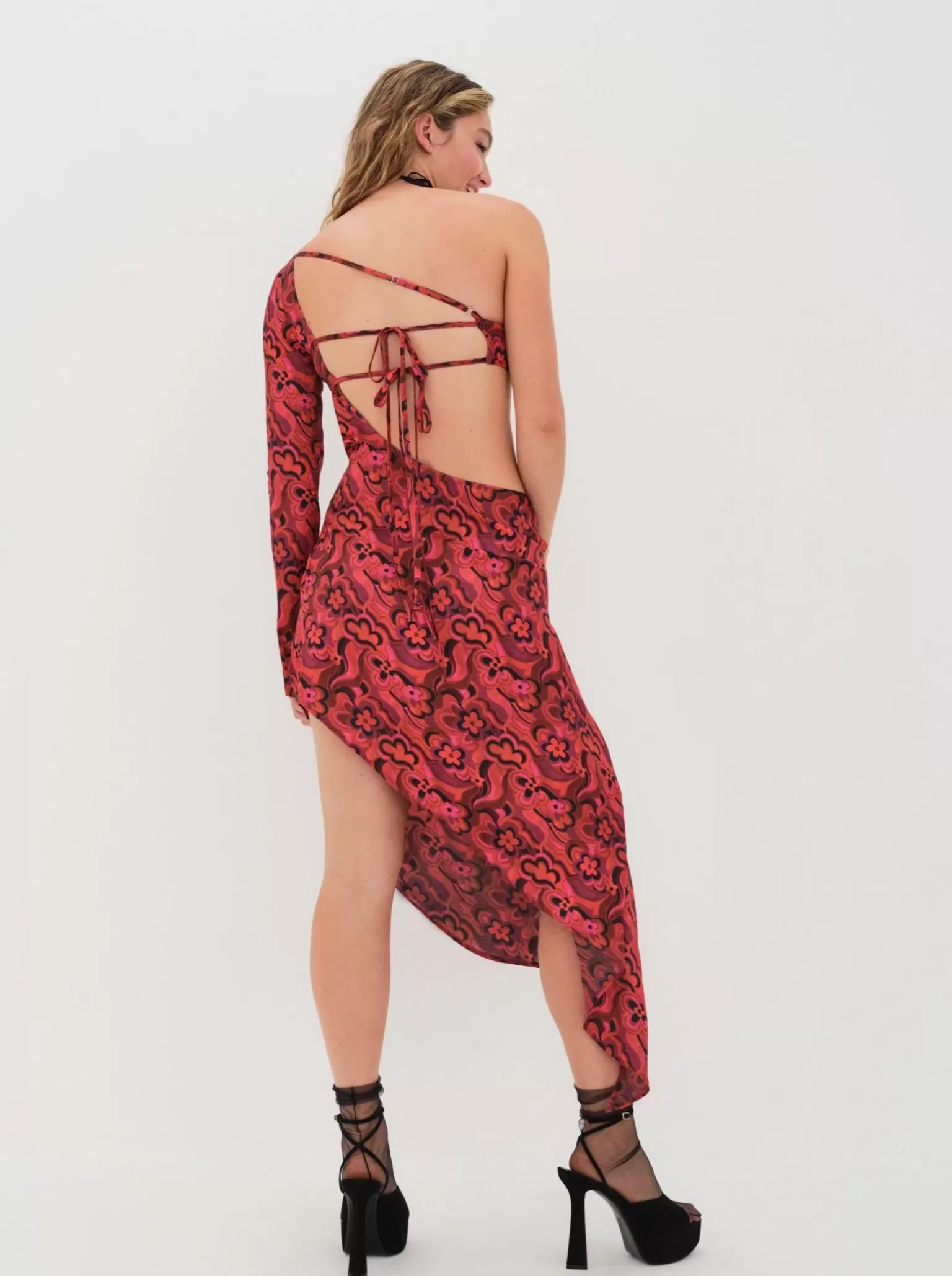 Cheap For Love & Lemons Davina Maxi Dress Red