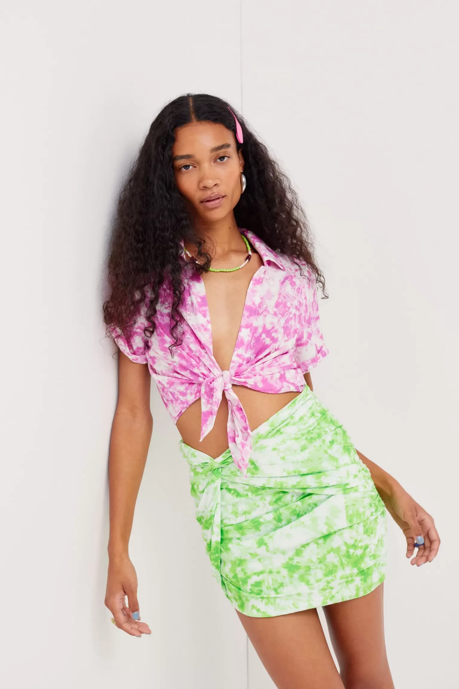 Flash Sale For Love & Lemons Devon Mini Skirt Green