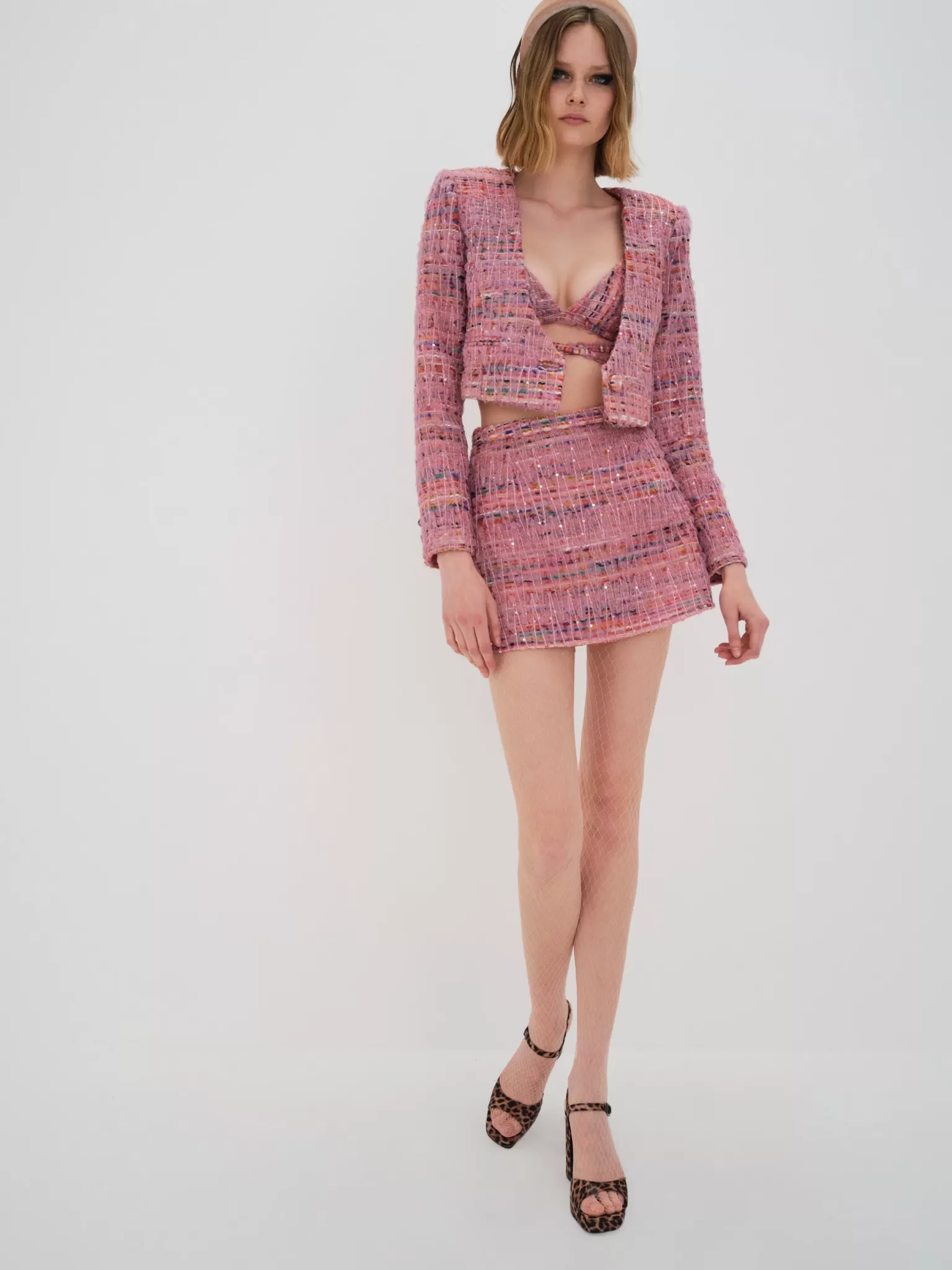 Clearance For Love & Lemons Dionne Mini Skirt Pink