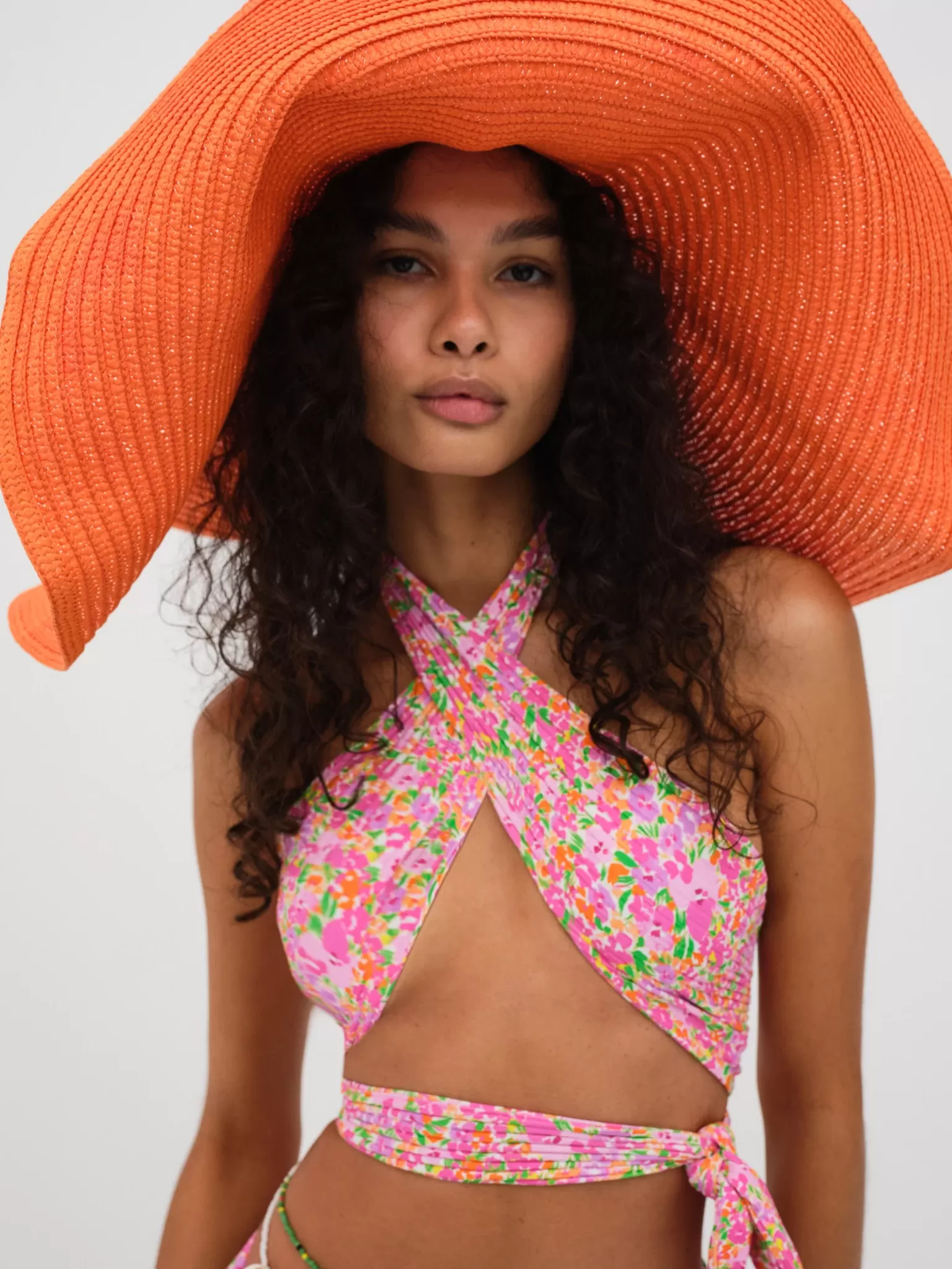 Cheap For Love & Lemons Dixie Swim Top Pink