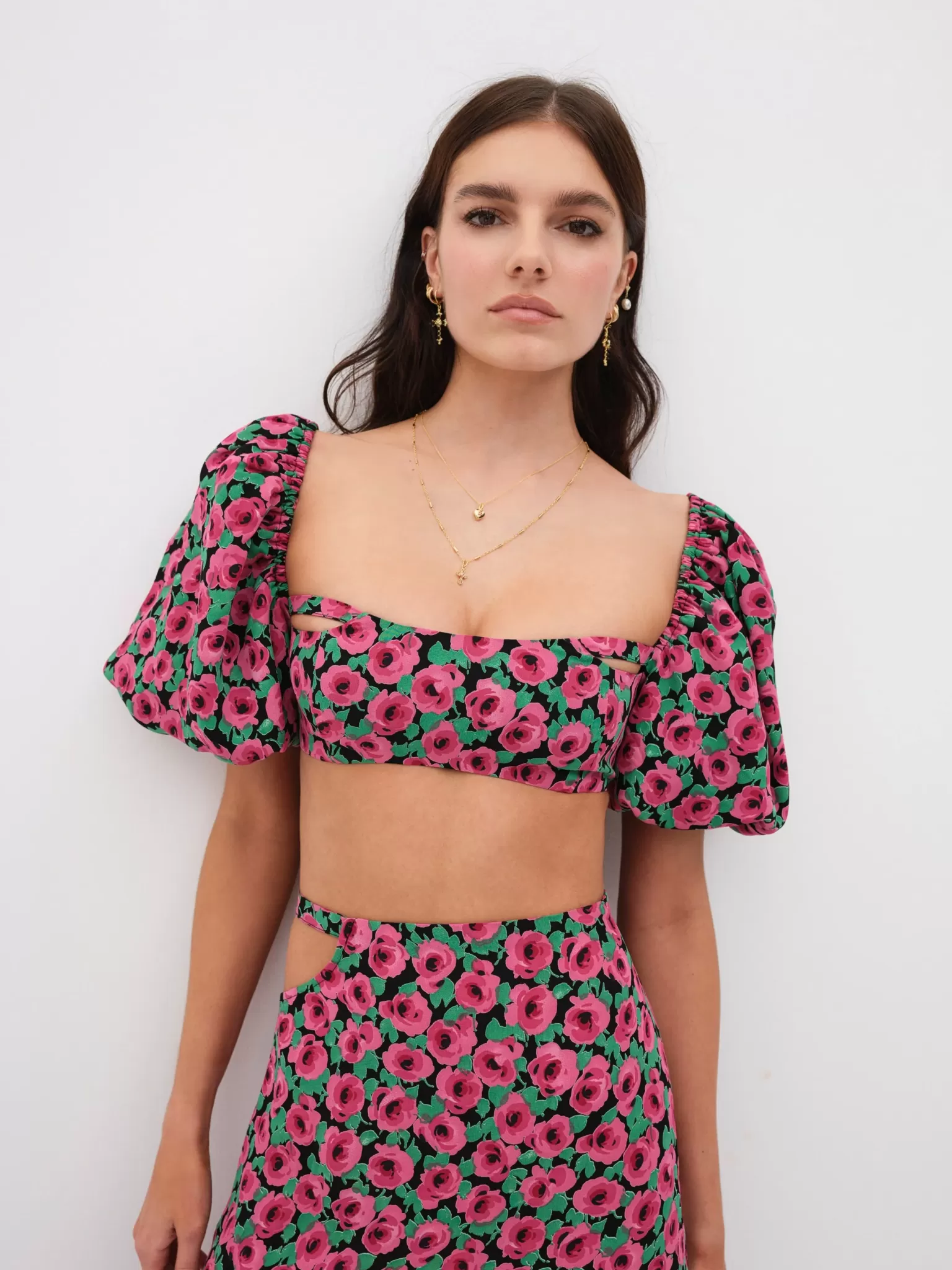 Online For Love & Lemons Dolcetto Crop Top Red