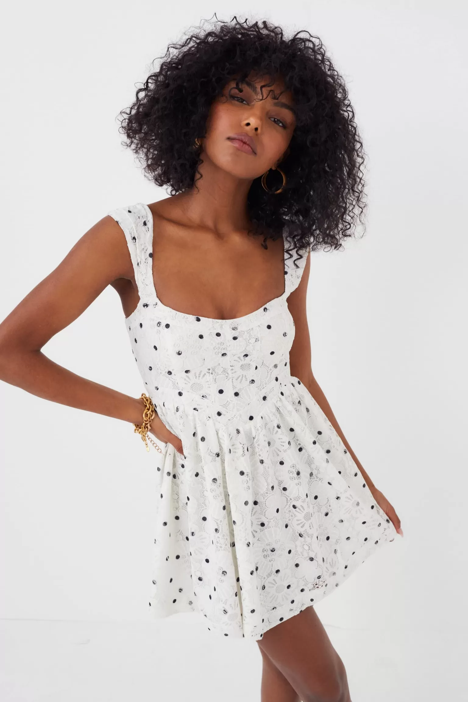 Discount For Love & Lemons Donna Mini Dress White