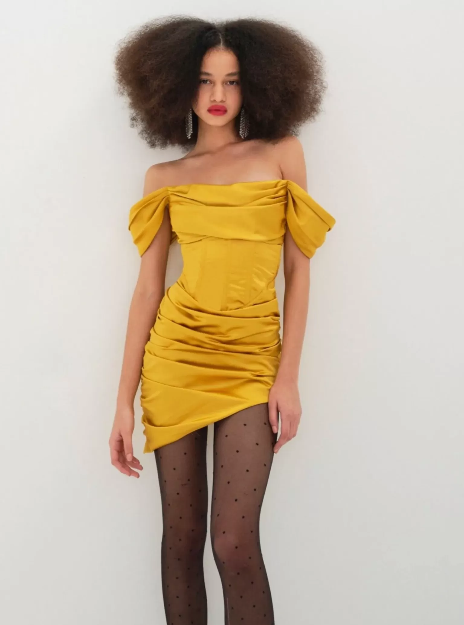 Cheap For Love & Lemons Drew Mini Dress Yellow