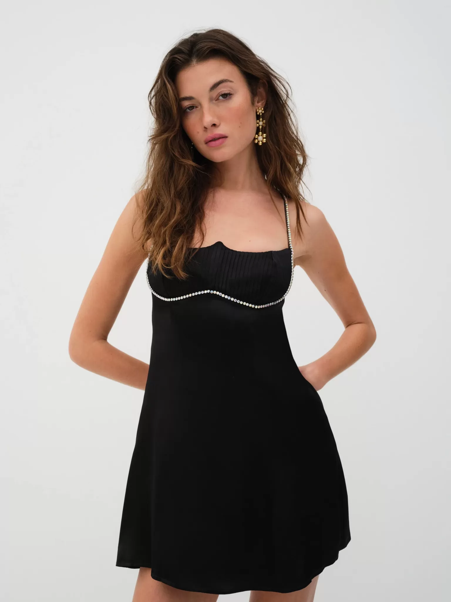 Best For Love & Lemons Elora Mini Dress Black