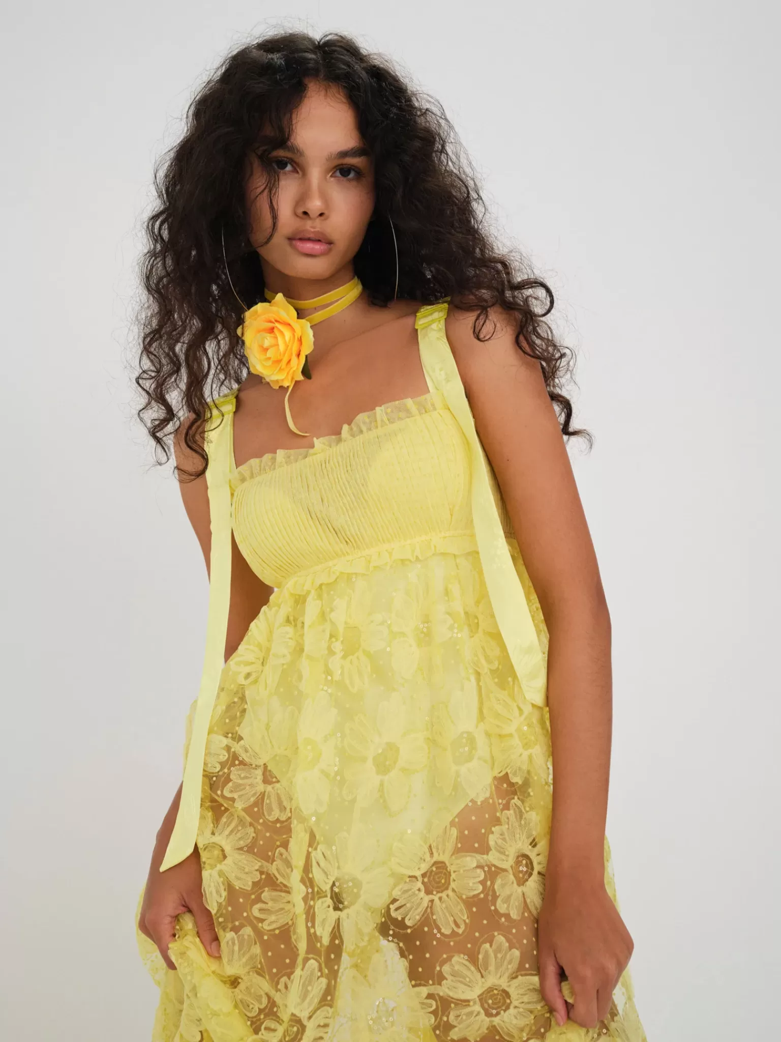 Cheap For Love & Lemons Emma Maxi Dress Yellow