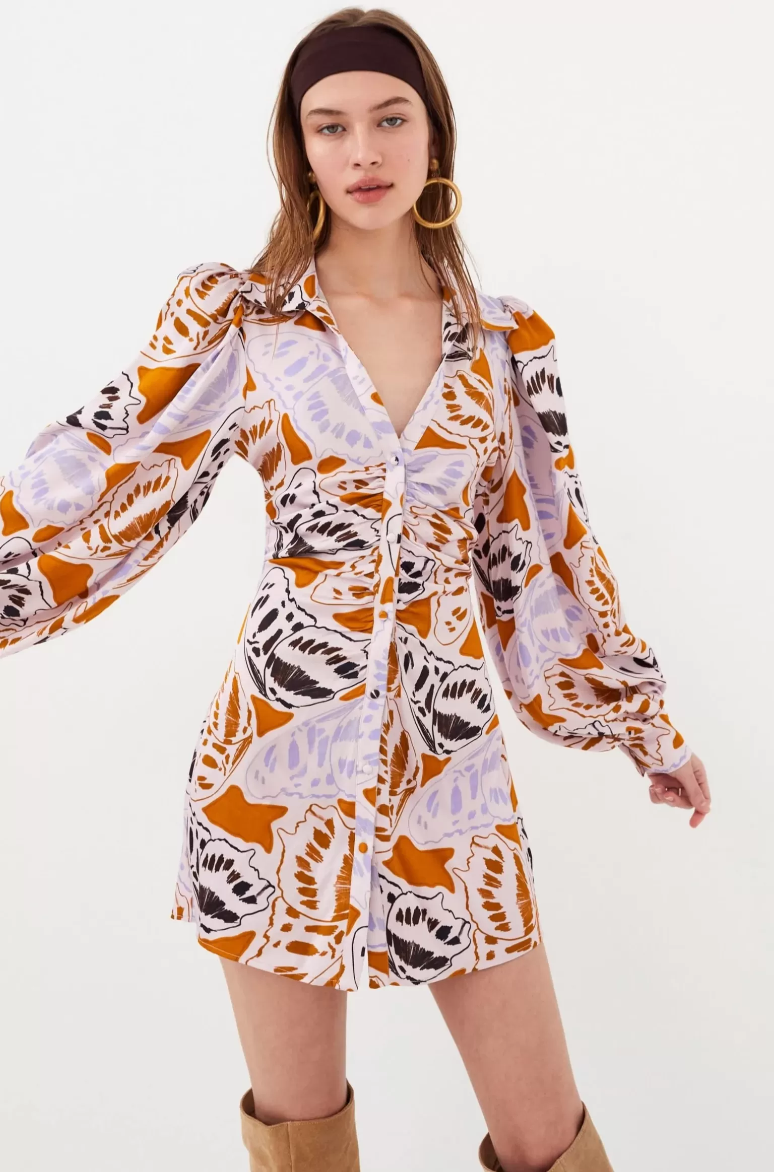 Discount For Love & Lemons Esmeralda Mini Dress Orange