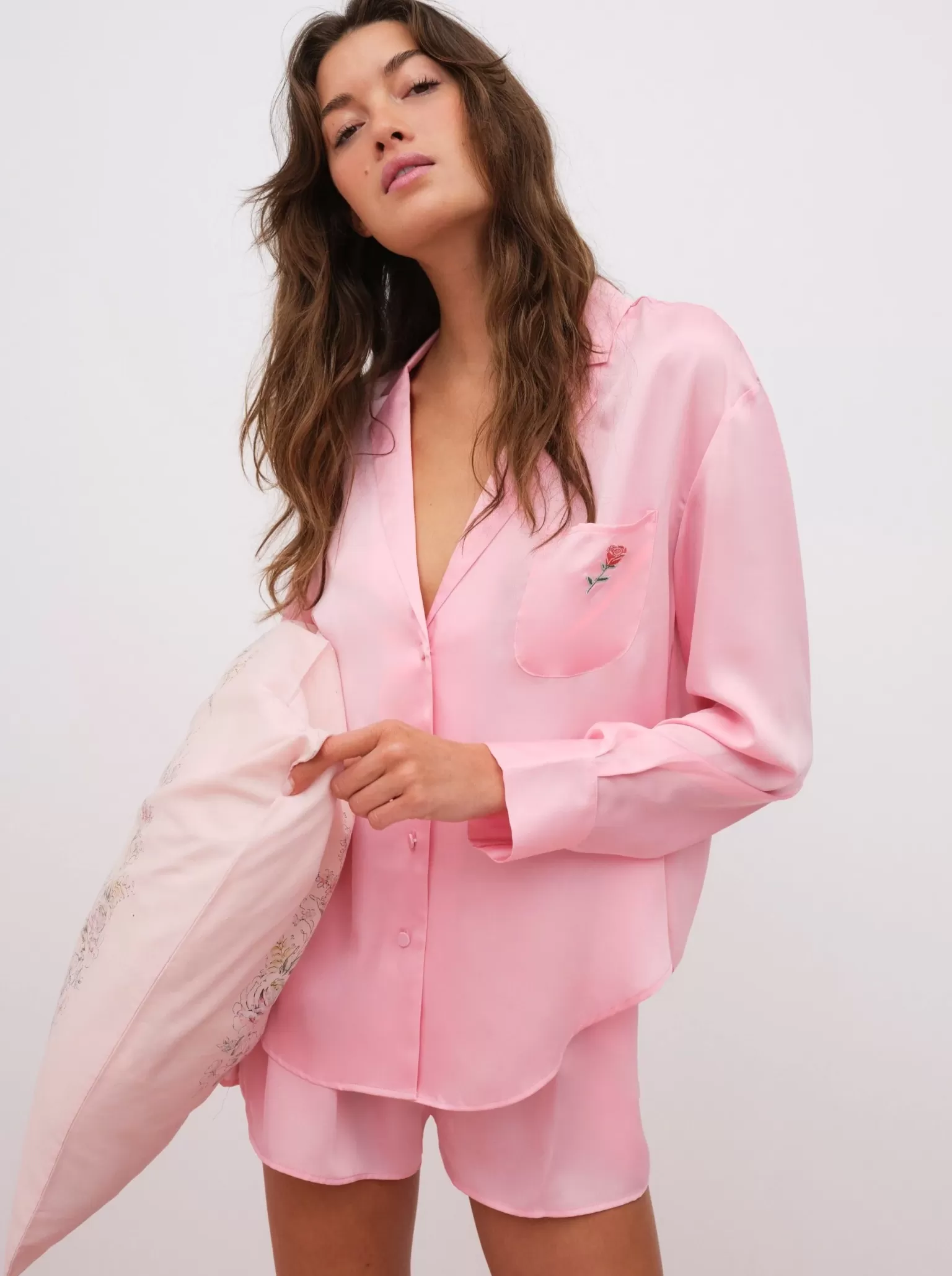 New For Love & Lemons Everyday Pj Top Pink