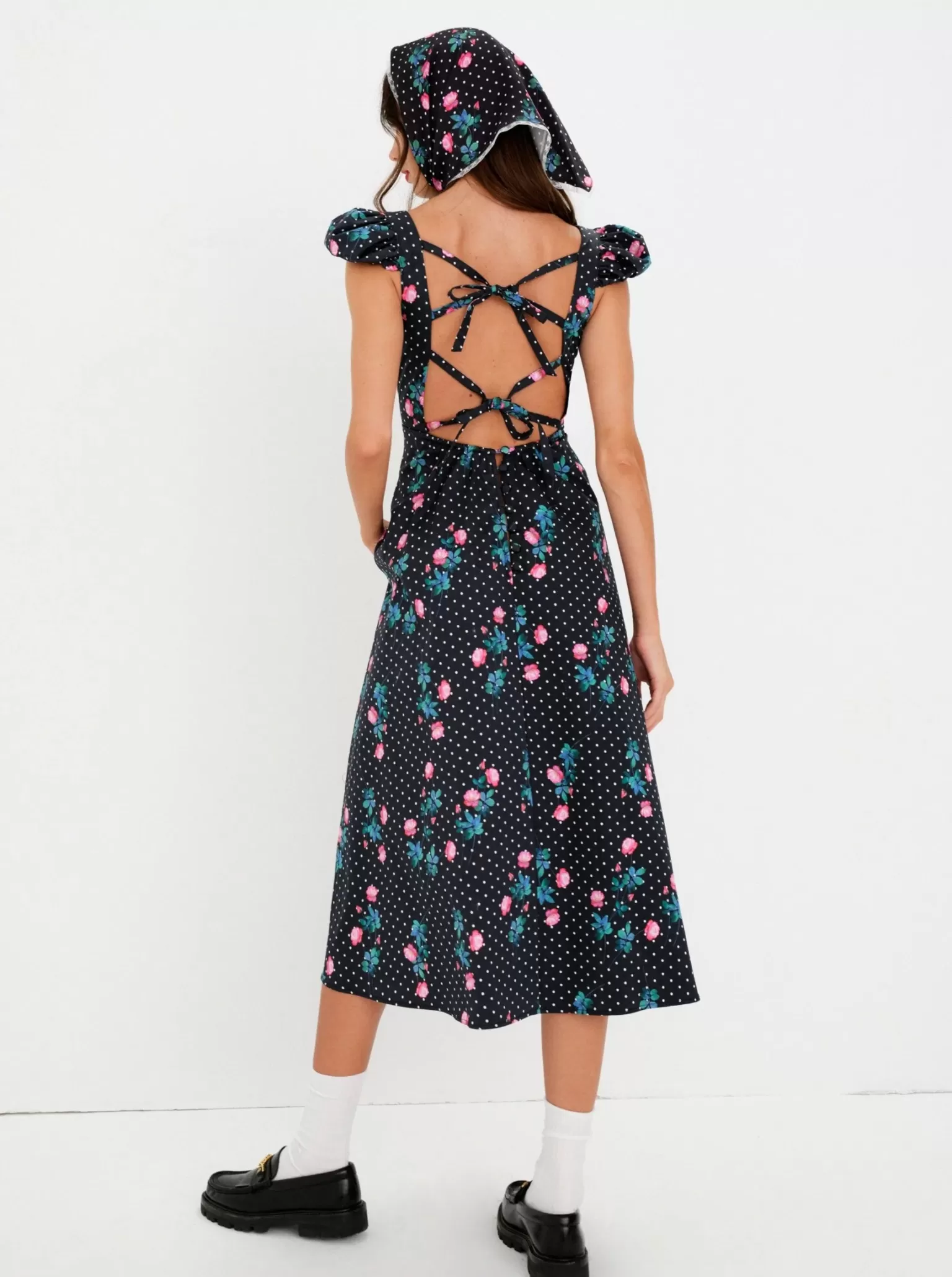 Flash Sale For Love & Lemons Florentina Midi Dress Black