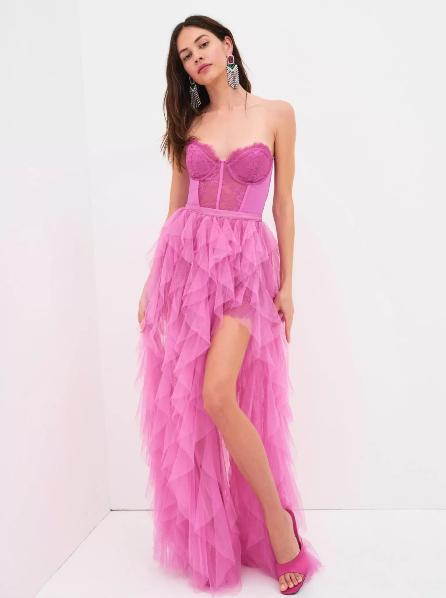 Clearance For Love & Lemons X Revolve Bustier Gown Pink