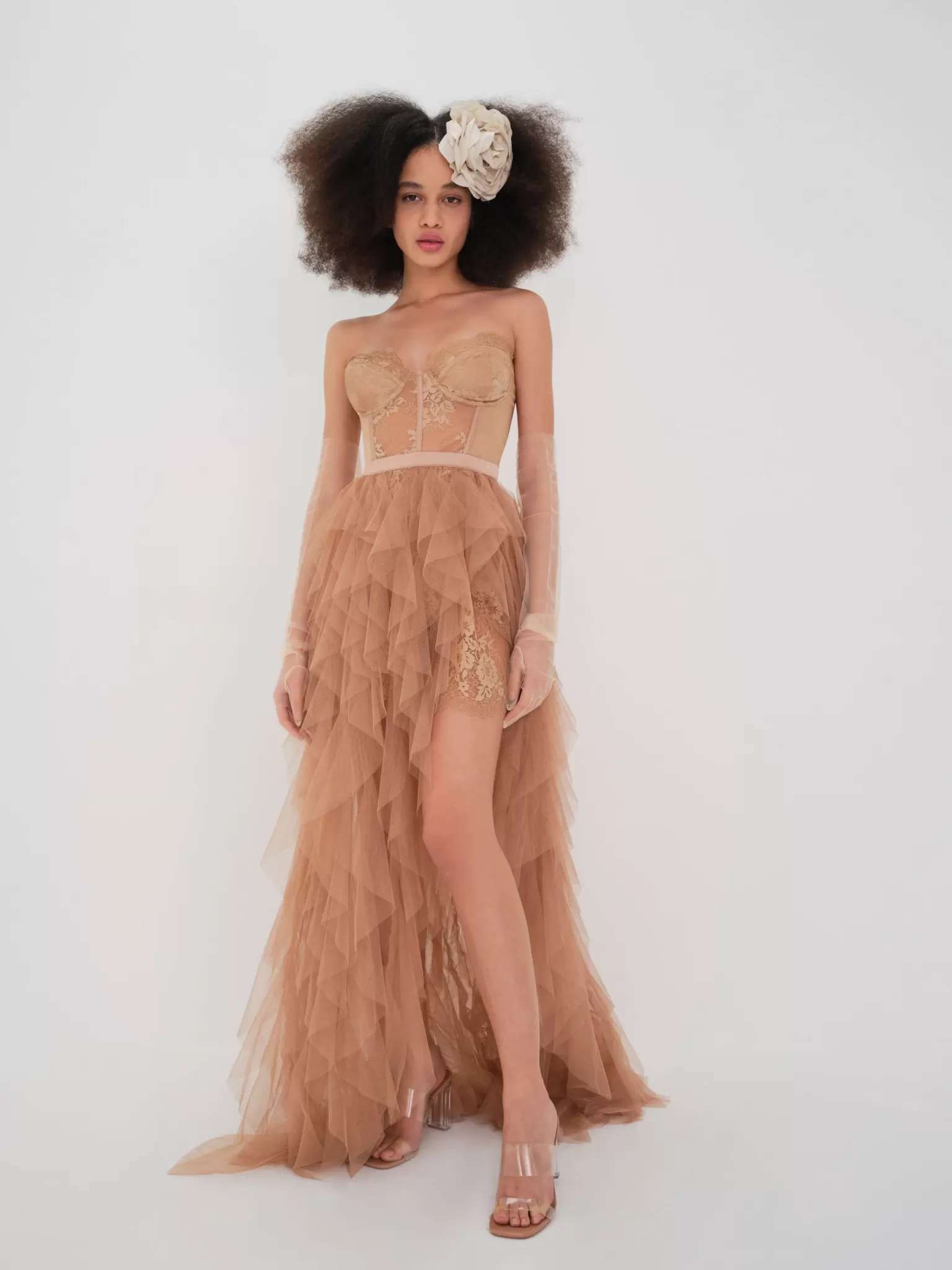 Cheap For Love & Lemons X Revolve Bustier Gown Neutral