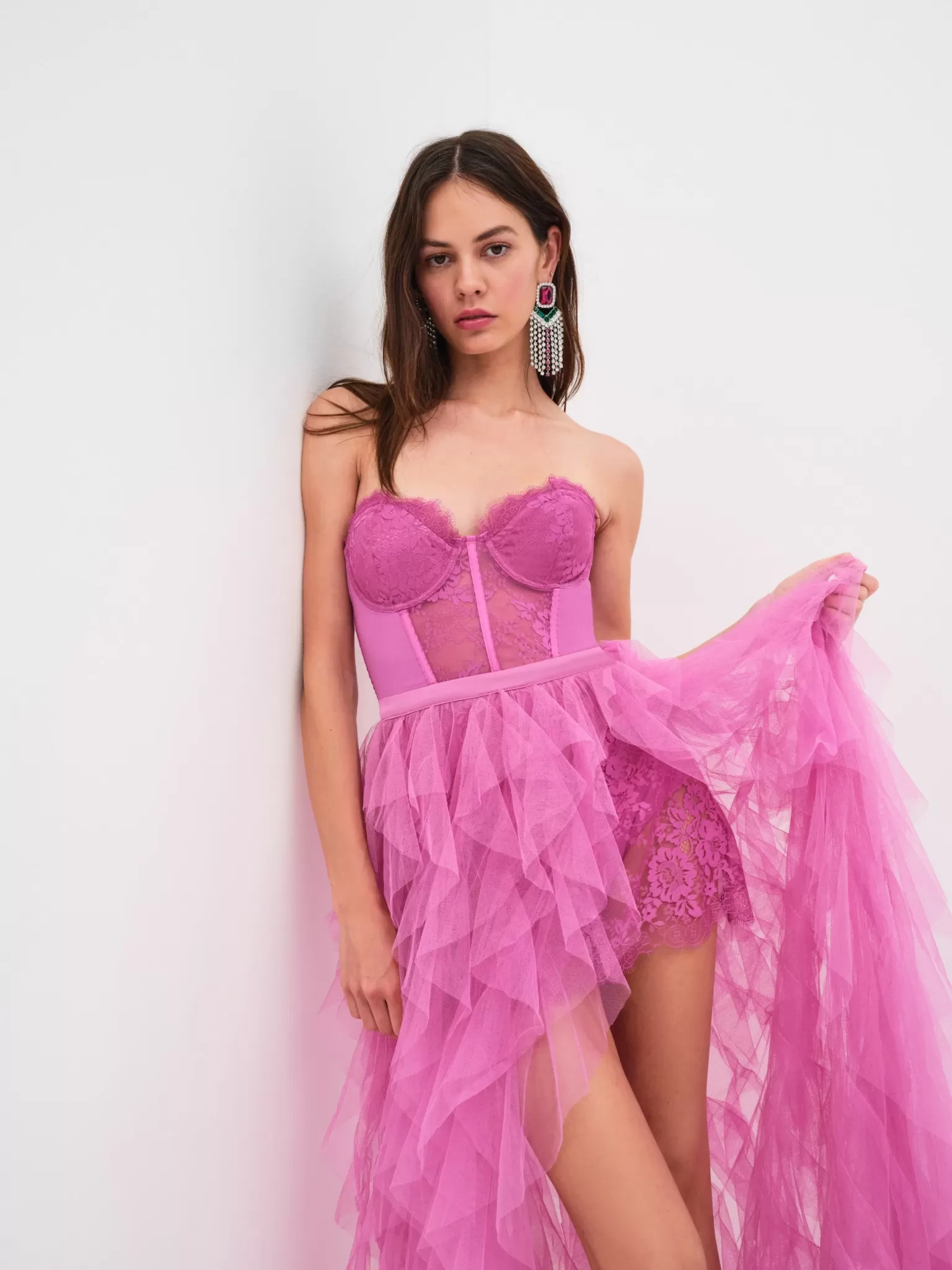 Clearance For Love & Lemons X Revolve Bustier Gown Pink