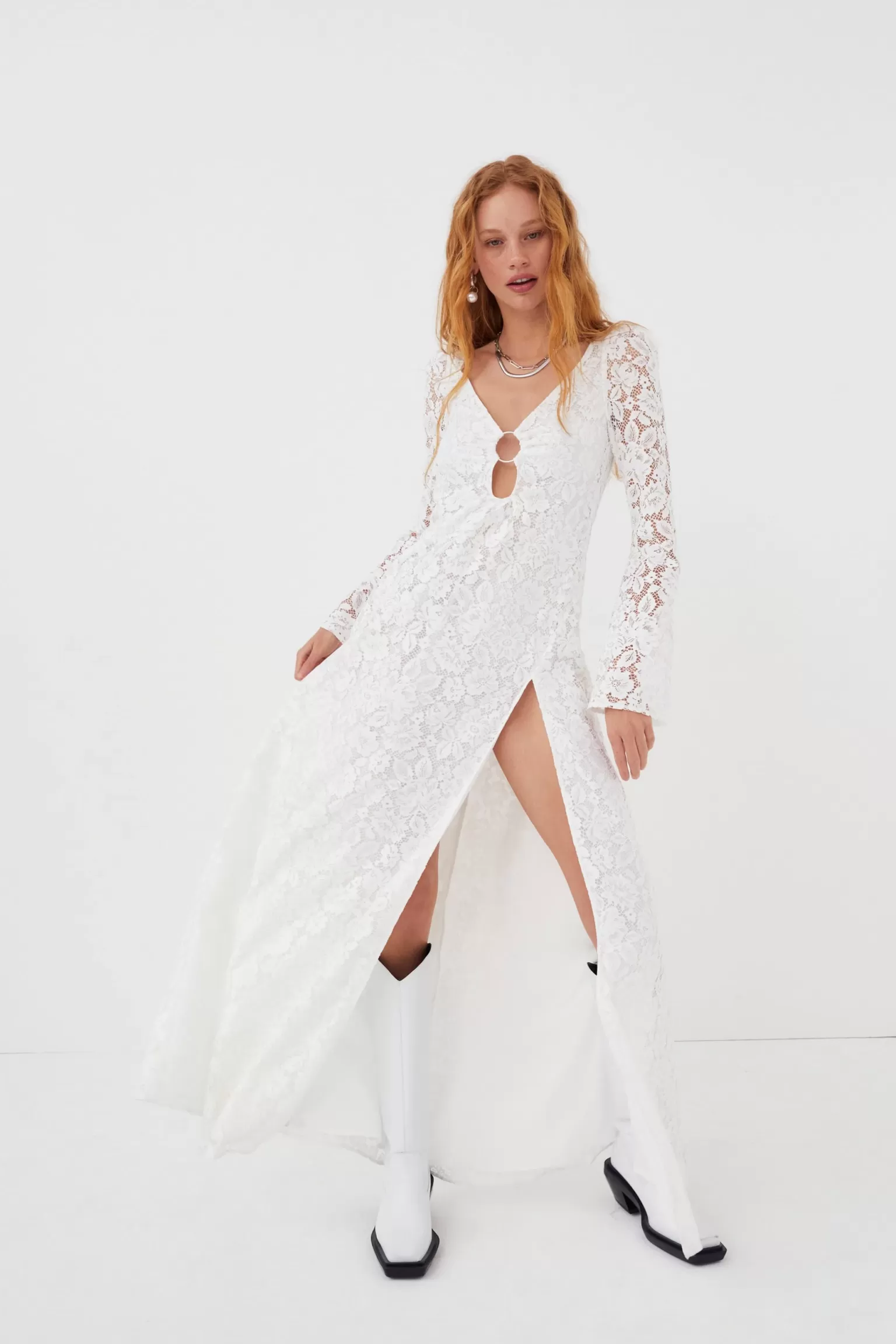 Cheap For Love & Lemons Frances Maxi Dress White