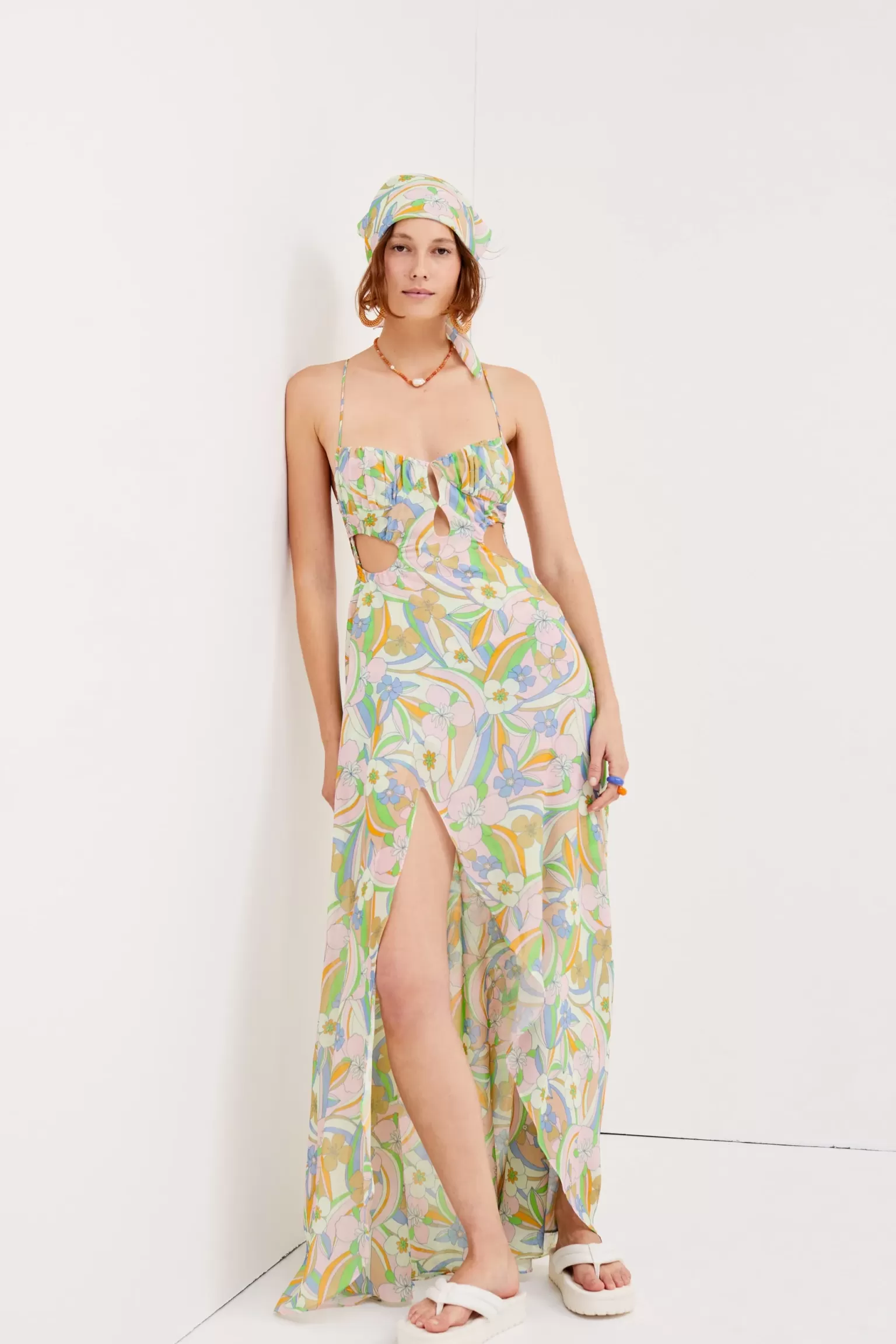 Cheap For Love & Lemons Guinevere Maxi Dress Green