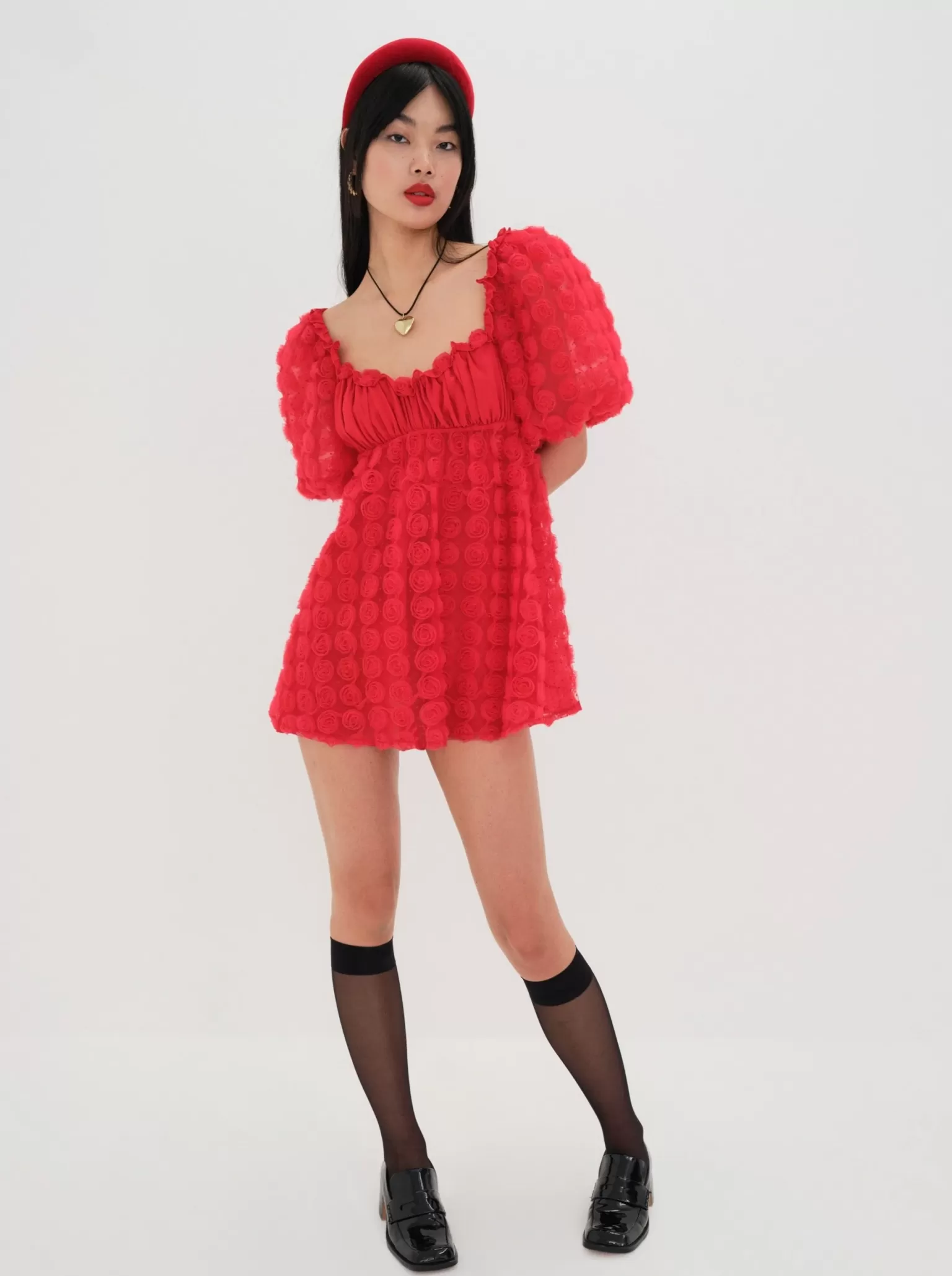 Best Sale For Love & Lemons Hannah Mini Dress Red