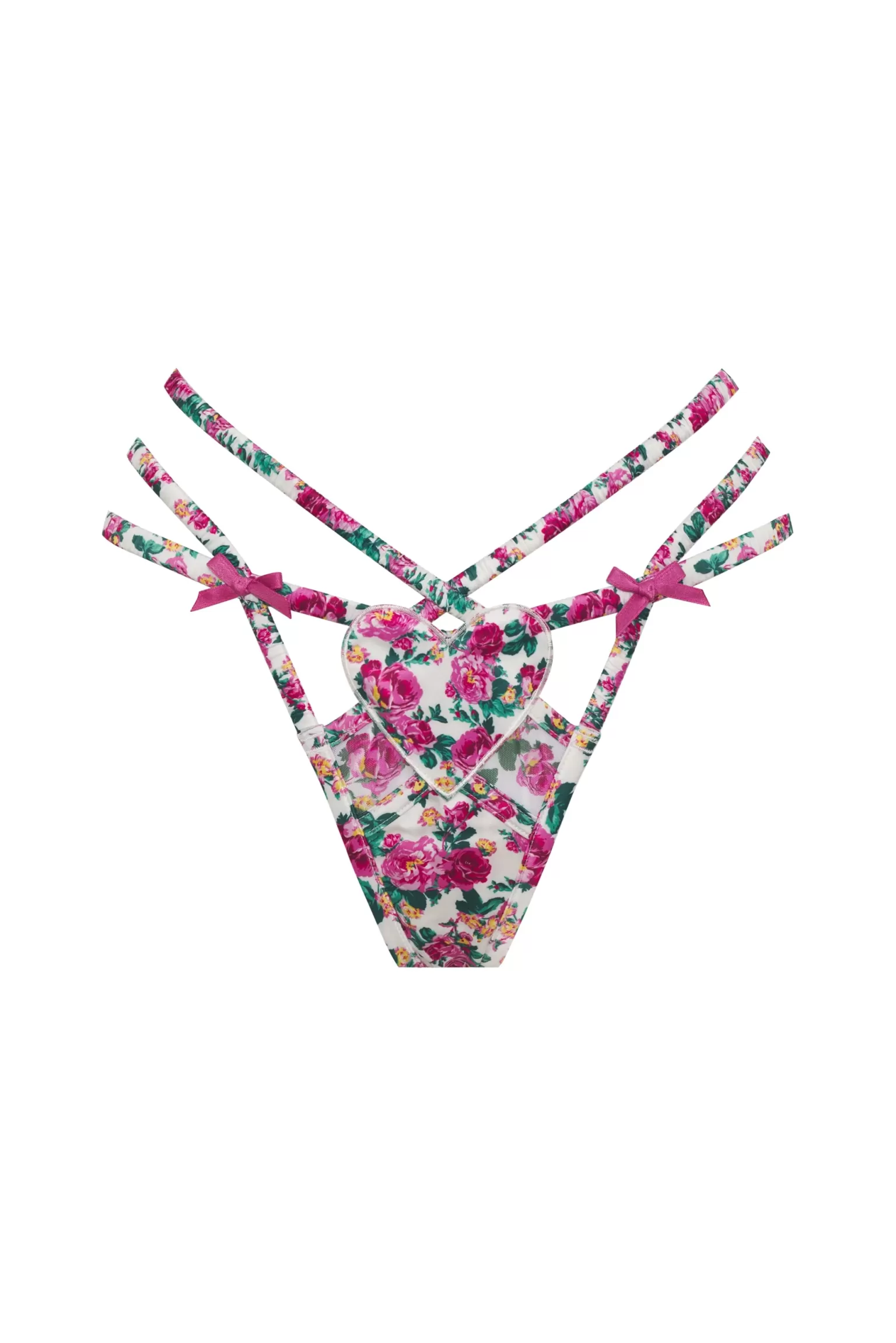 Cheap For Love & Lemons Heart Bloom Thong Panty Pink