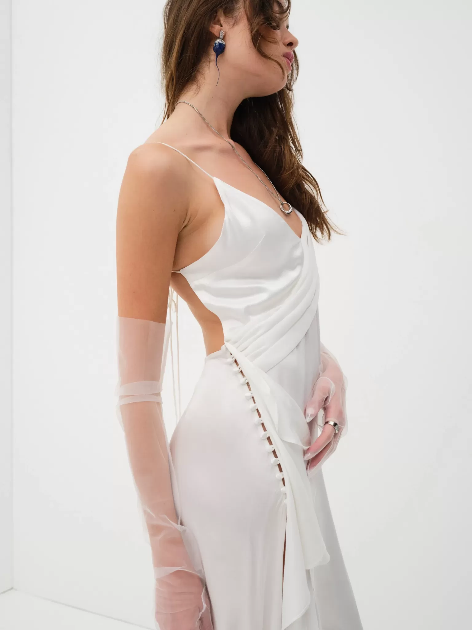 New For Love & Lemons James Maxi Dress White