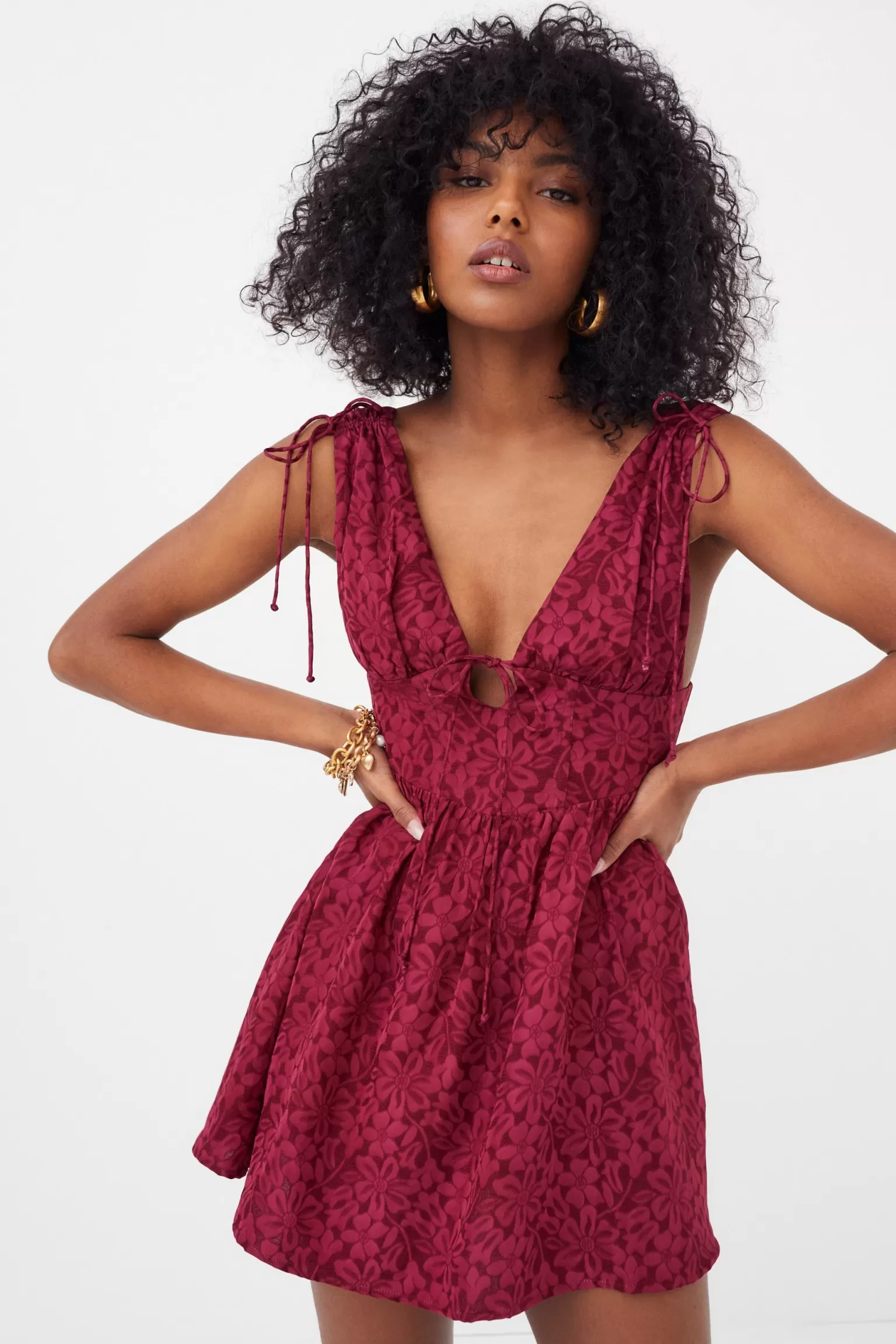 Best Sale For Love & Lemons Janet Mini Dress Red