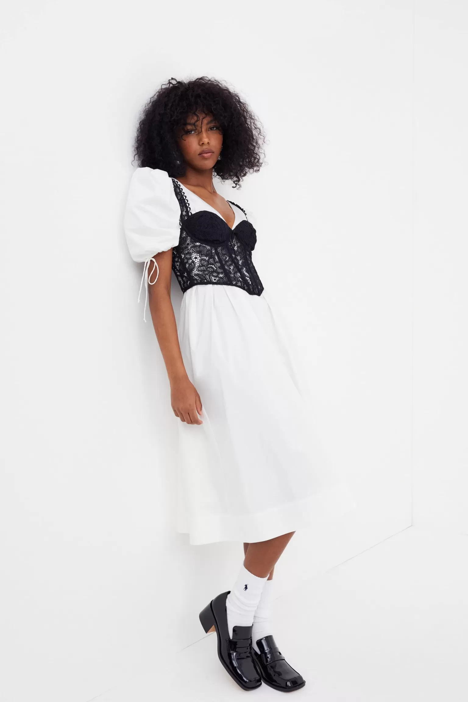 Shop For Love & Lemons Jocelyn Midi Dress White