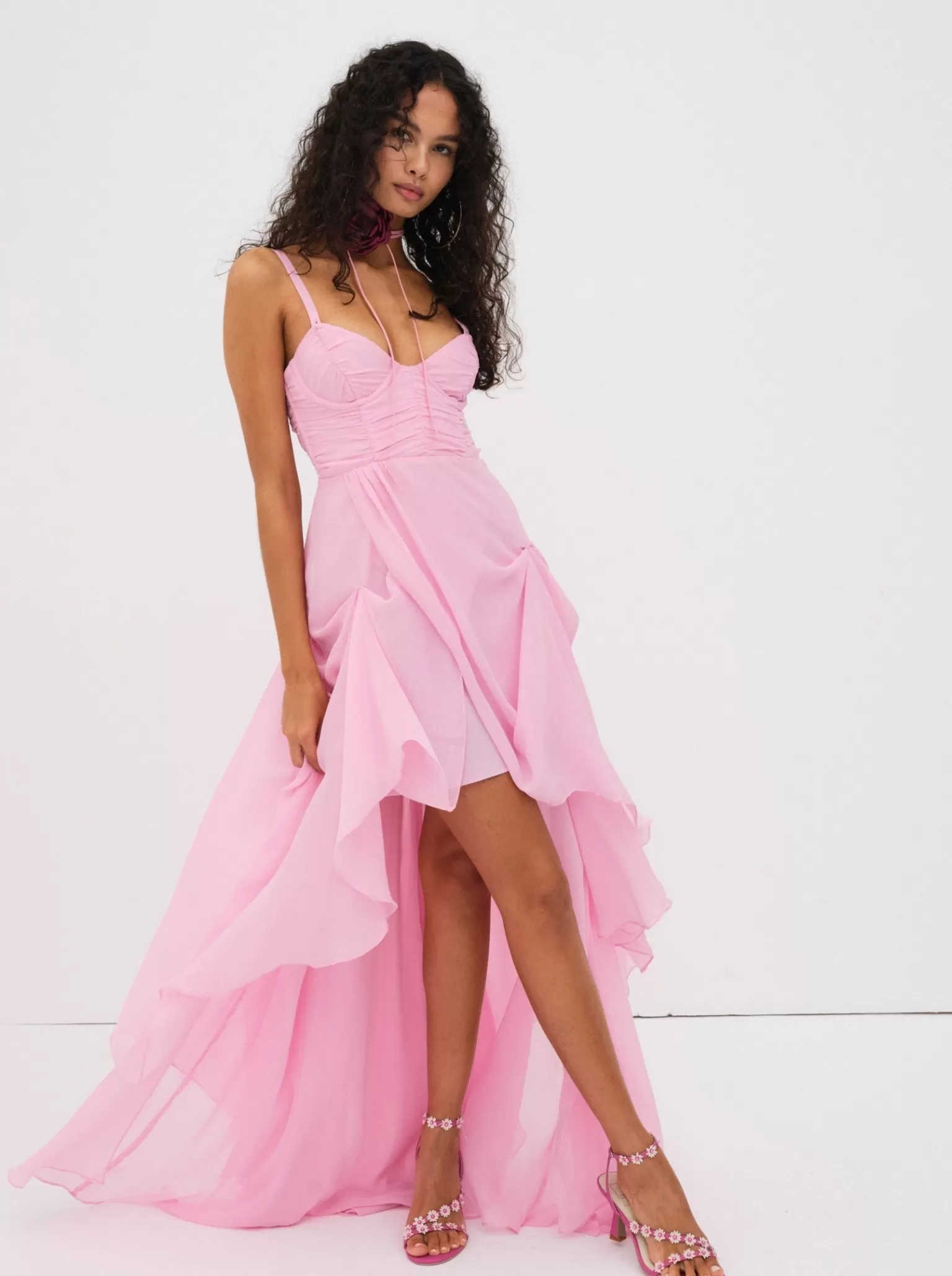 Flash Sale For Love & Lemons June Maxi Dress Pink