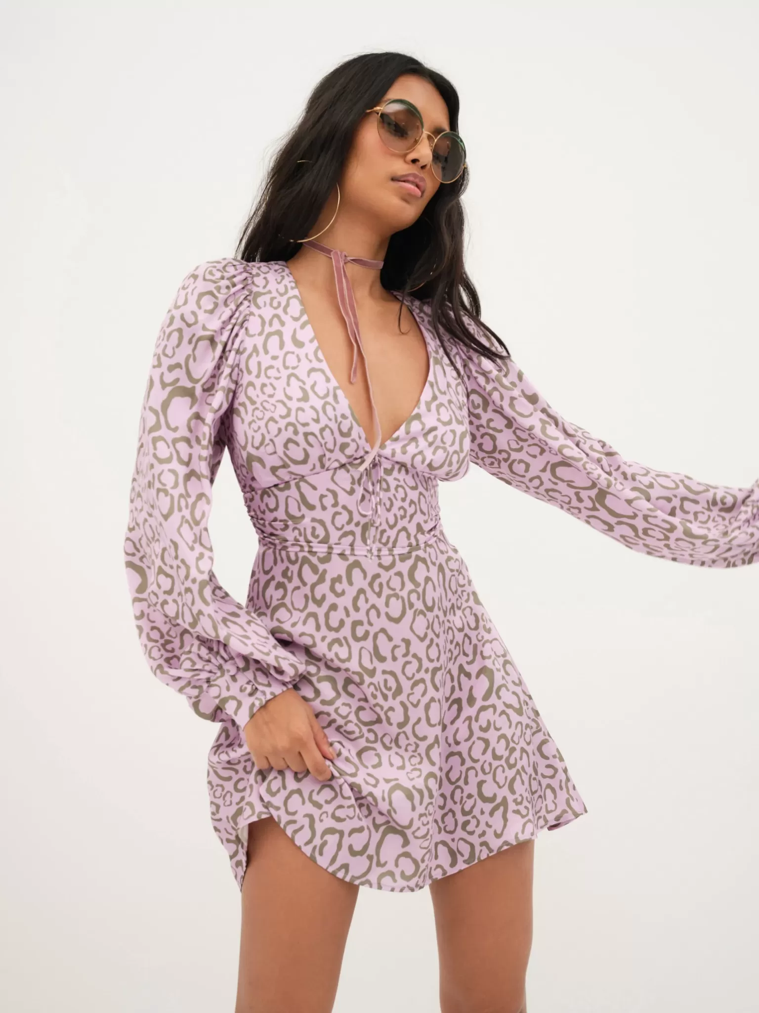 Best Sale For Love & Lemons June Mini Dress Purple