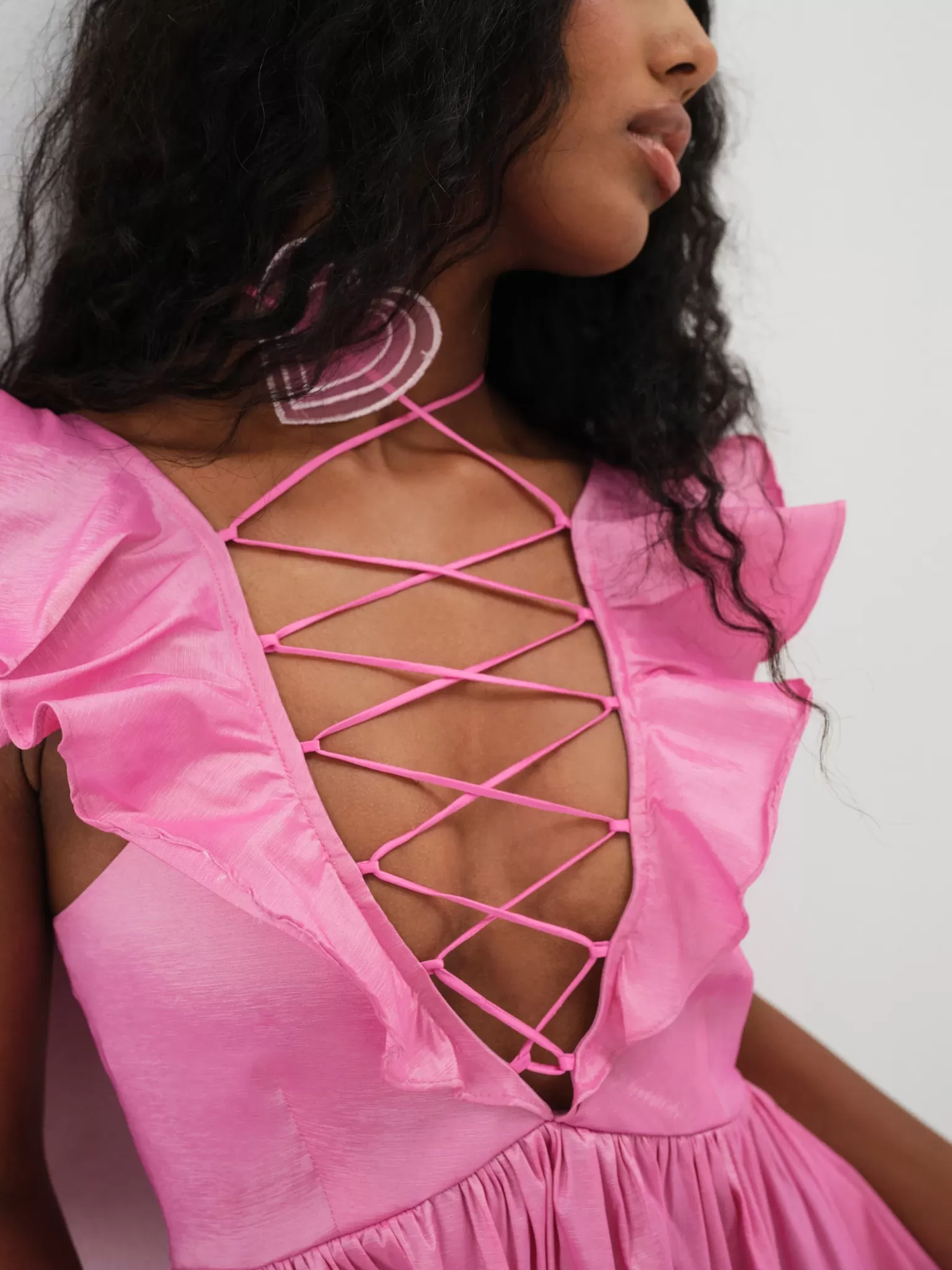 Shop For Love & Lemons Lala Mini Dress Pink