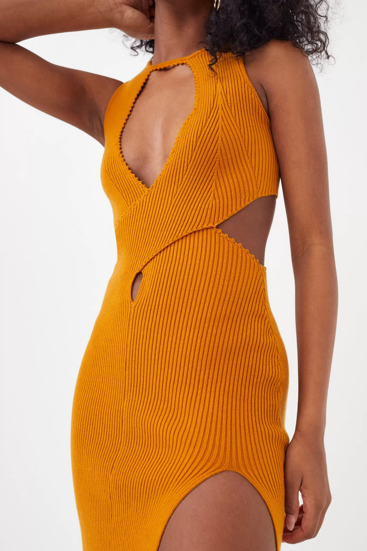 Store For Love & Lemons Maggie Midi Dress Orange