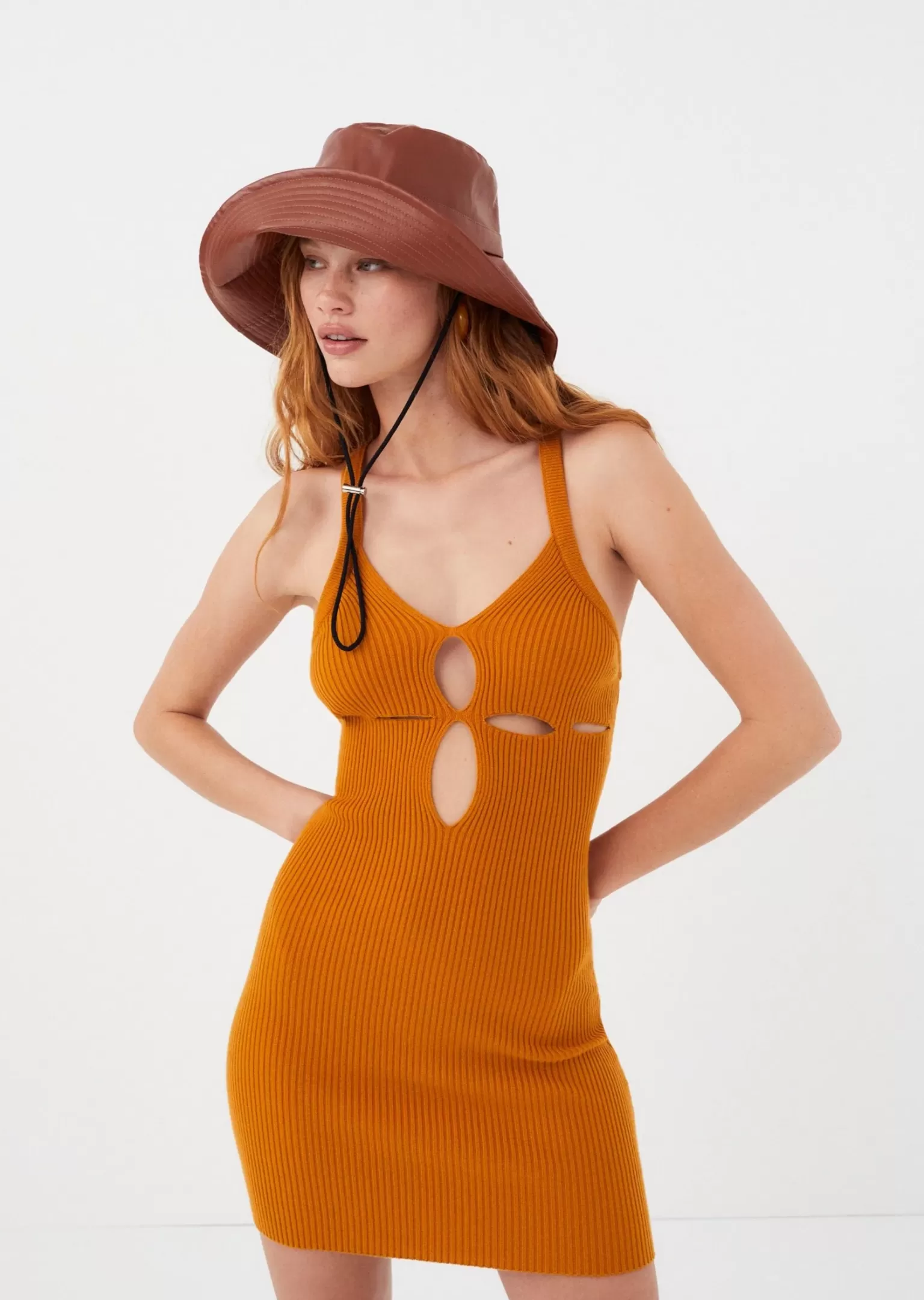 Outlet For Love & Lemons Maggie Mini Dress Orange