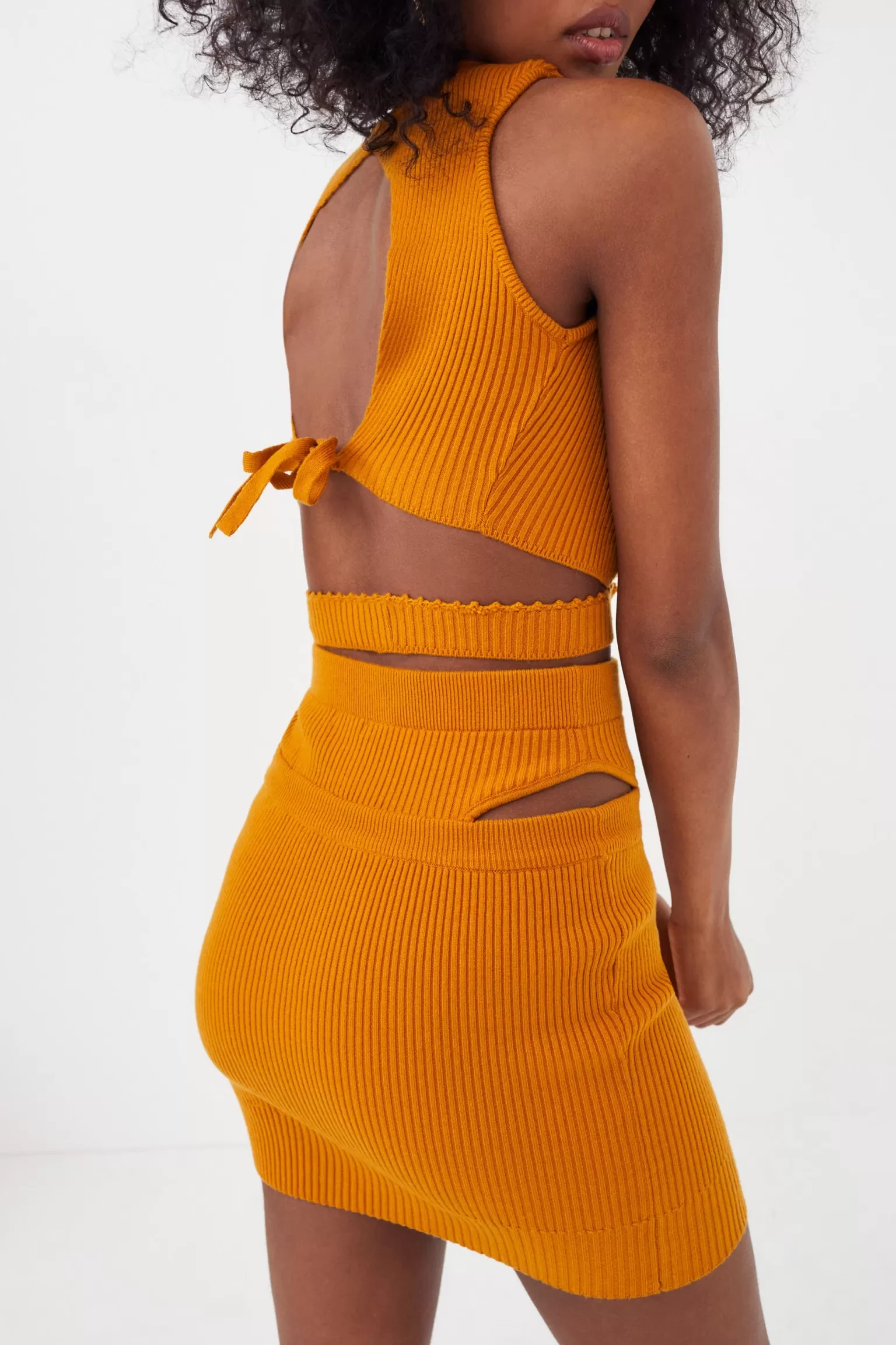 Sale For Love & Lemons Maggie Mini Skirt Orange