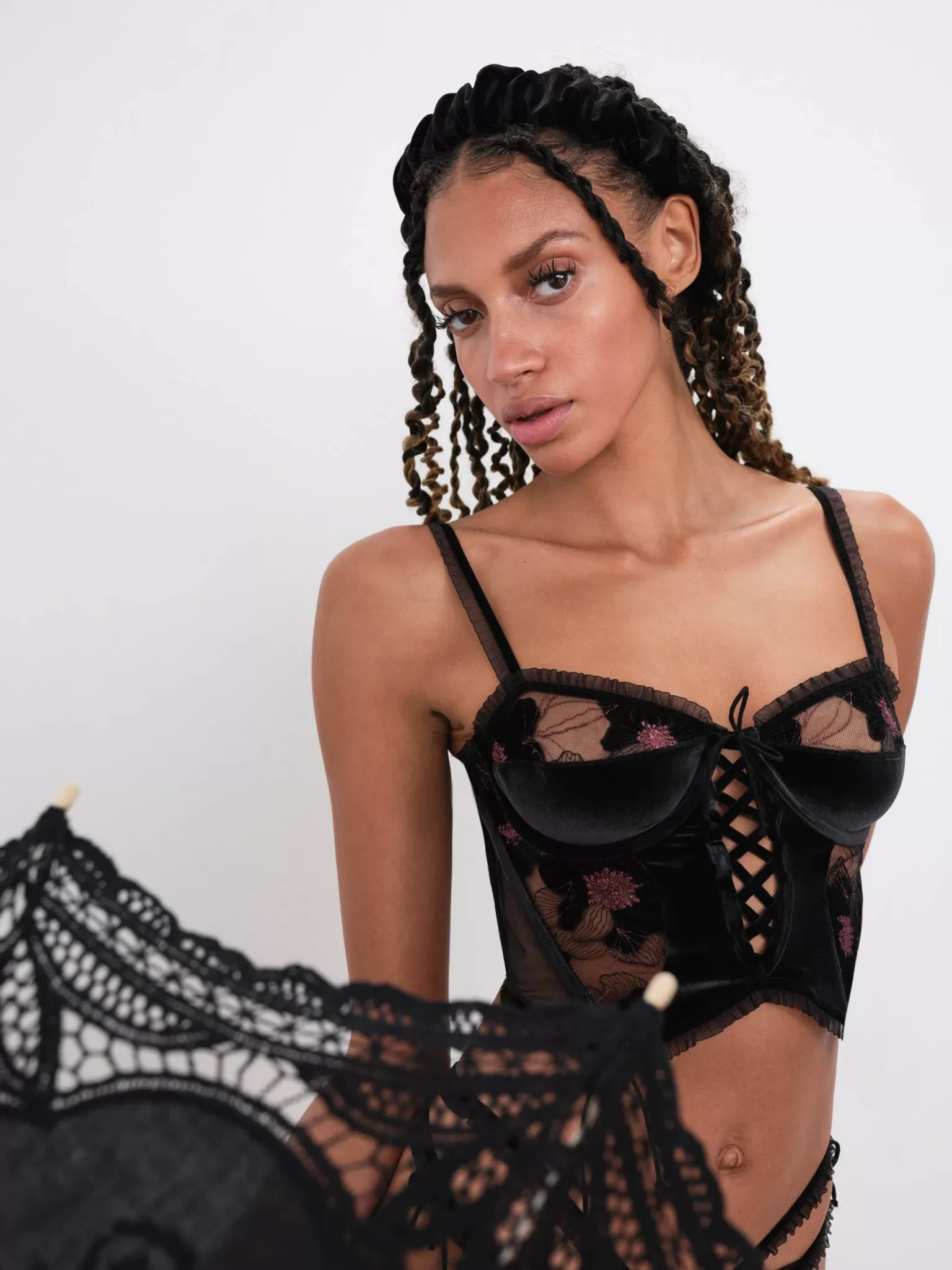 Flash Sale For Love & Lemons Margot Bustier Black