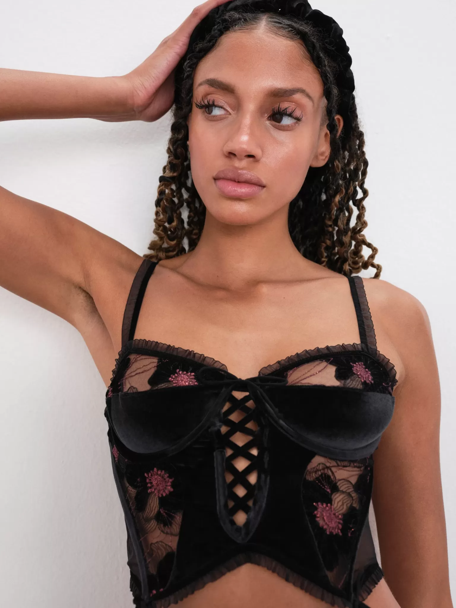 Flash Sale For Love & Lemons Margot Bustier Black