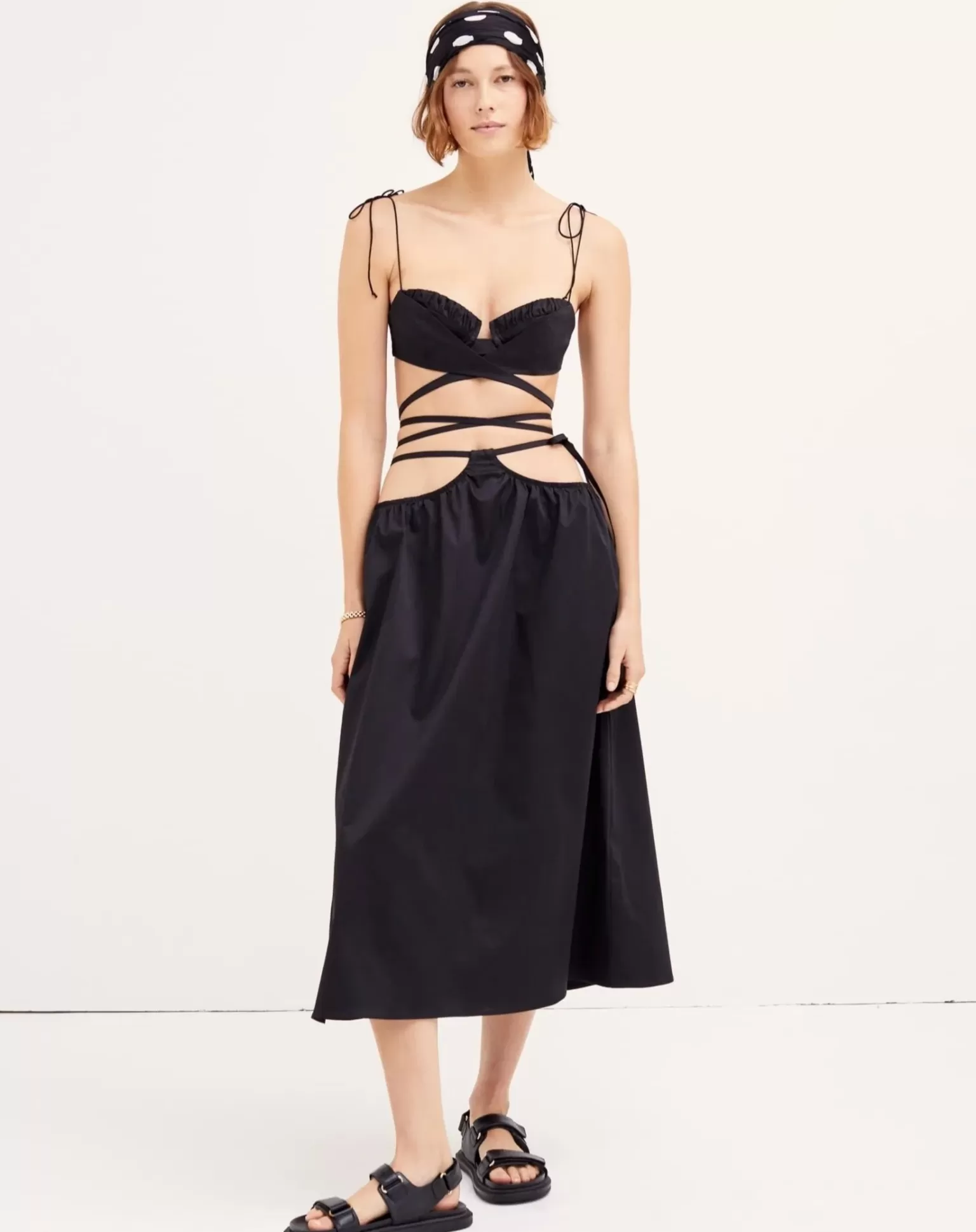 Cheap For Love & Lemons Marley Midi Skirt Black