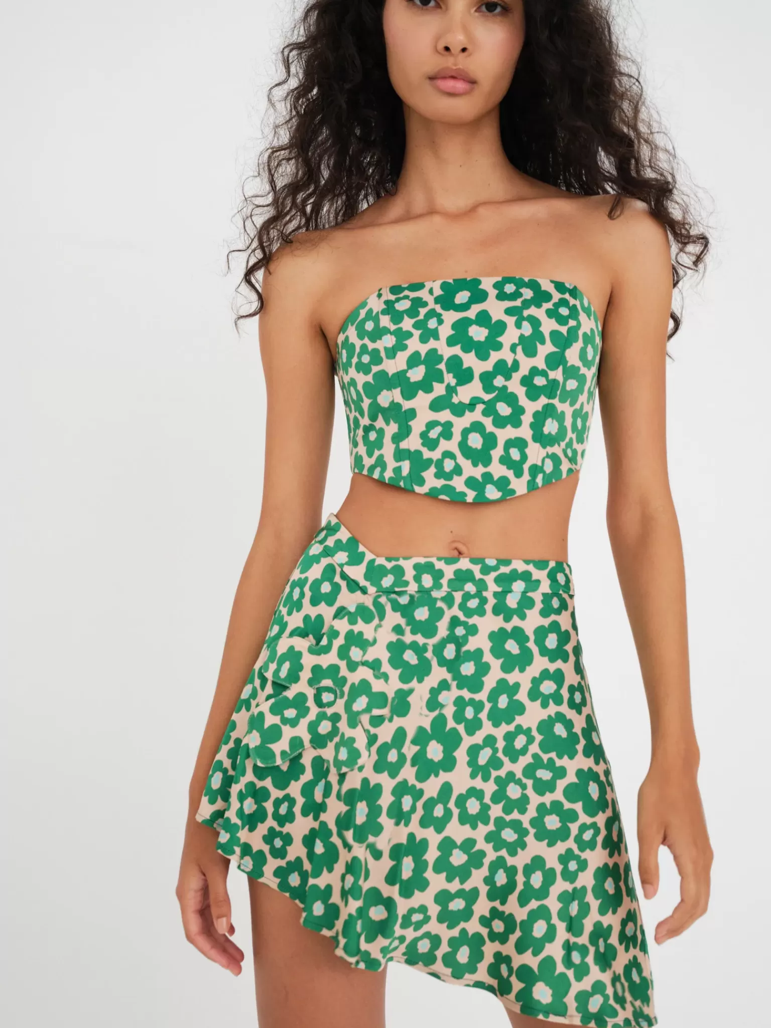 Discount For Love & Lemons Mason Mini Skirt Green