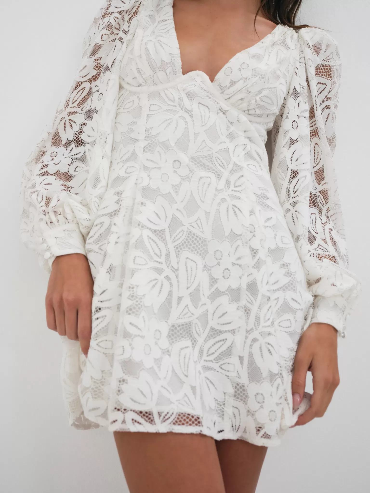 Outlet For Love & Lemons Maureen Mini Dress White