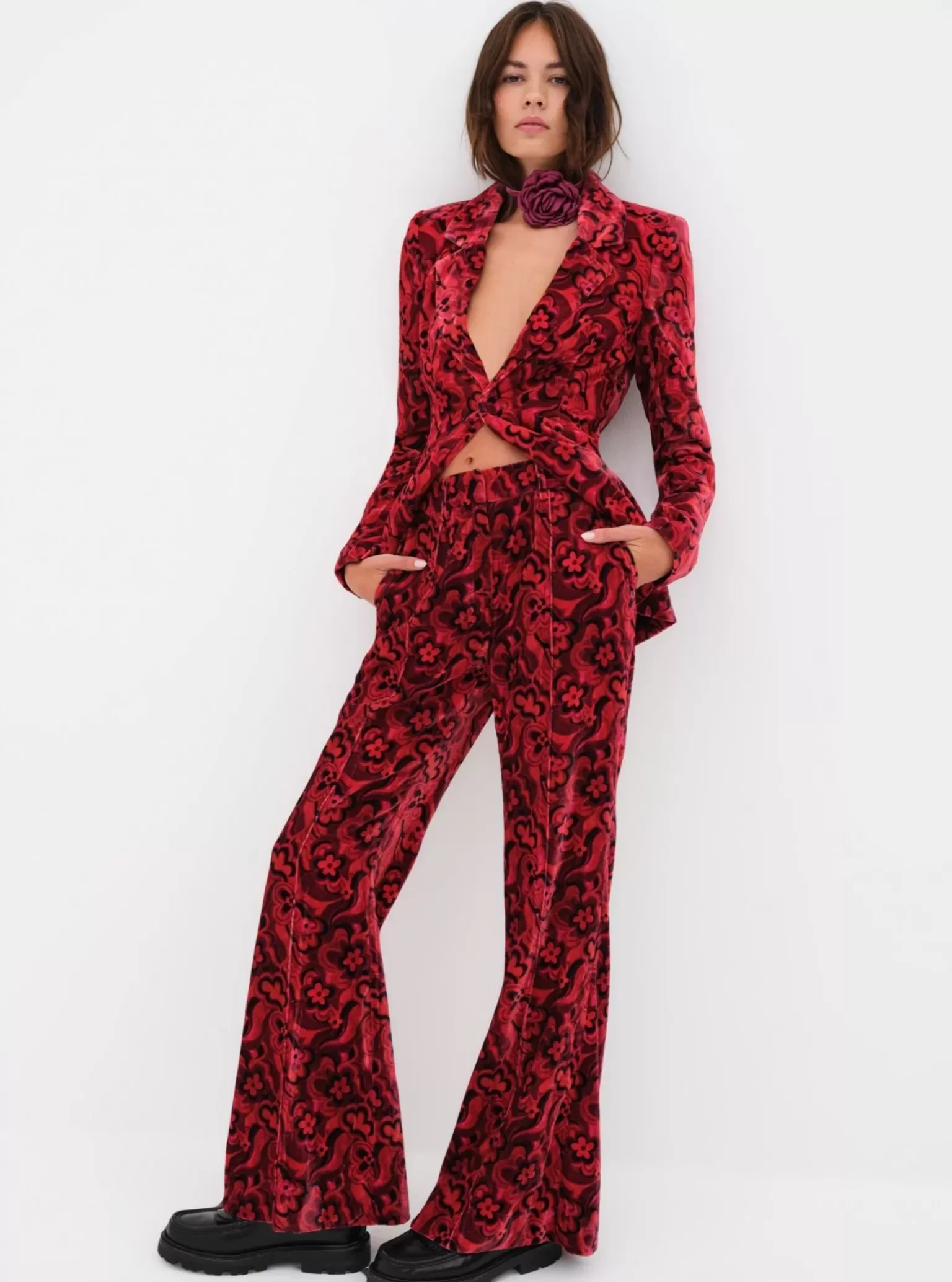 Outlet For Love & Lemons Penny Pant Red