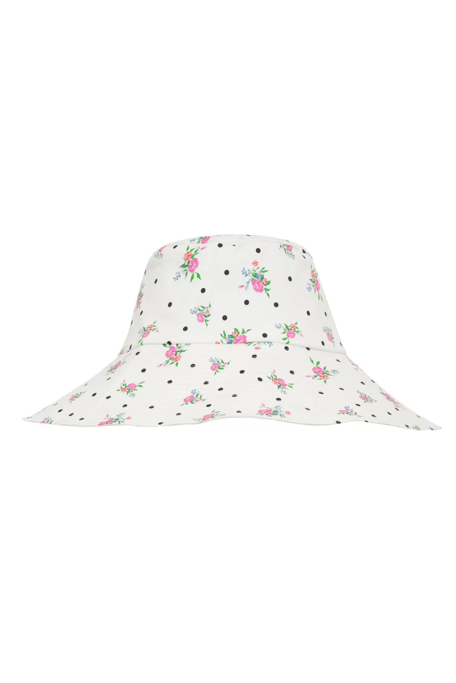 Fashion For Love & Lemons Poplin Printed Bucket Hat White